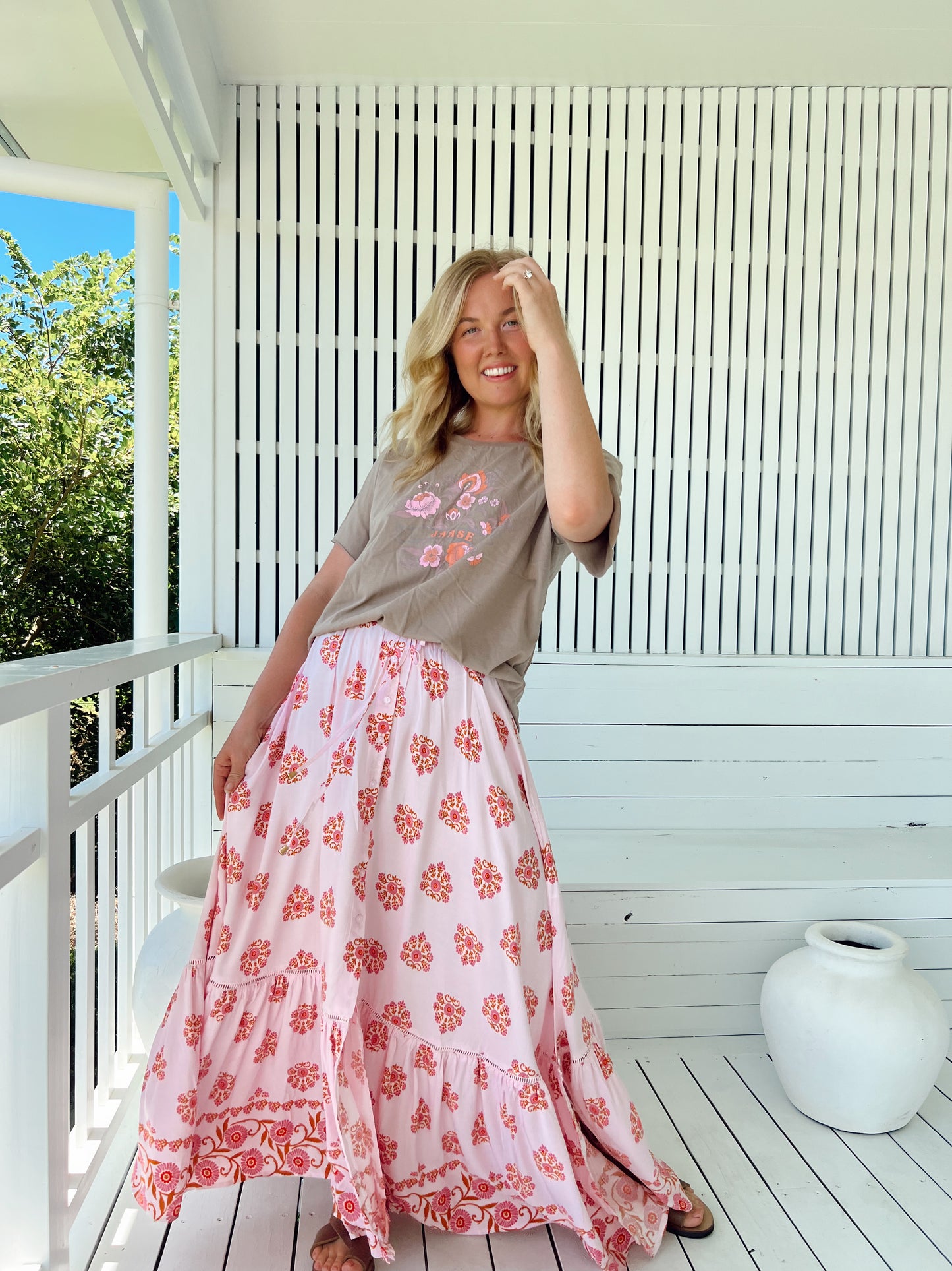 DESERT WILDFLOWERS PRINT DAPHNE SKIRT