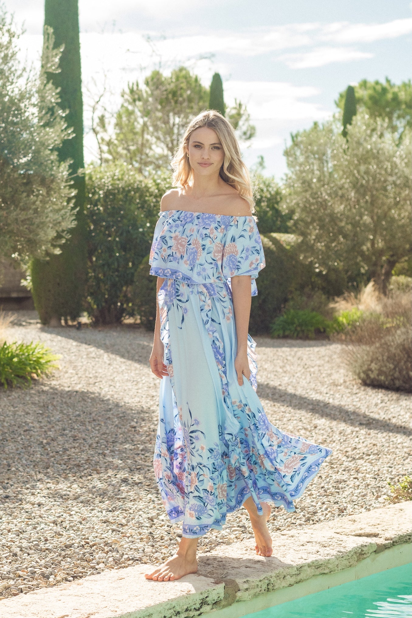 HEAVEN PRINT GEORGIE MAXI DRESS