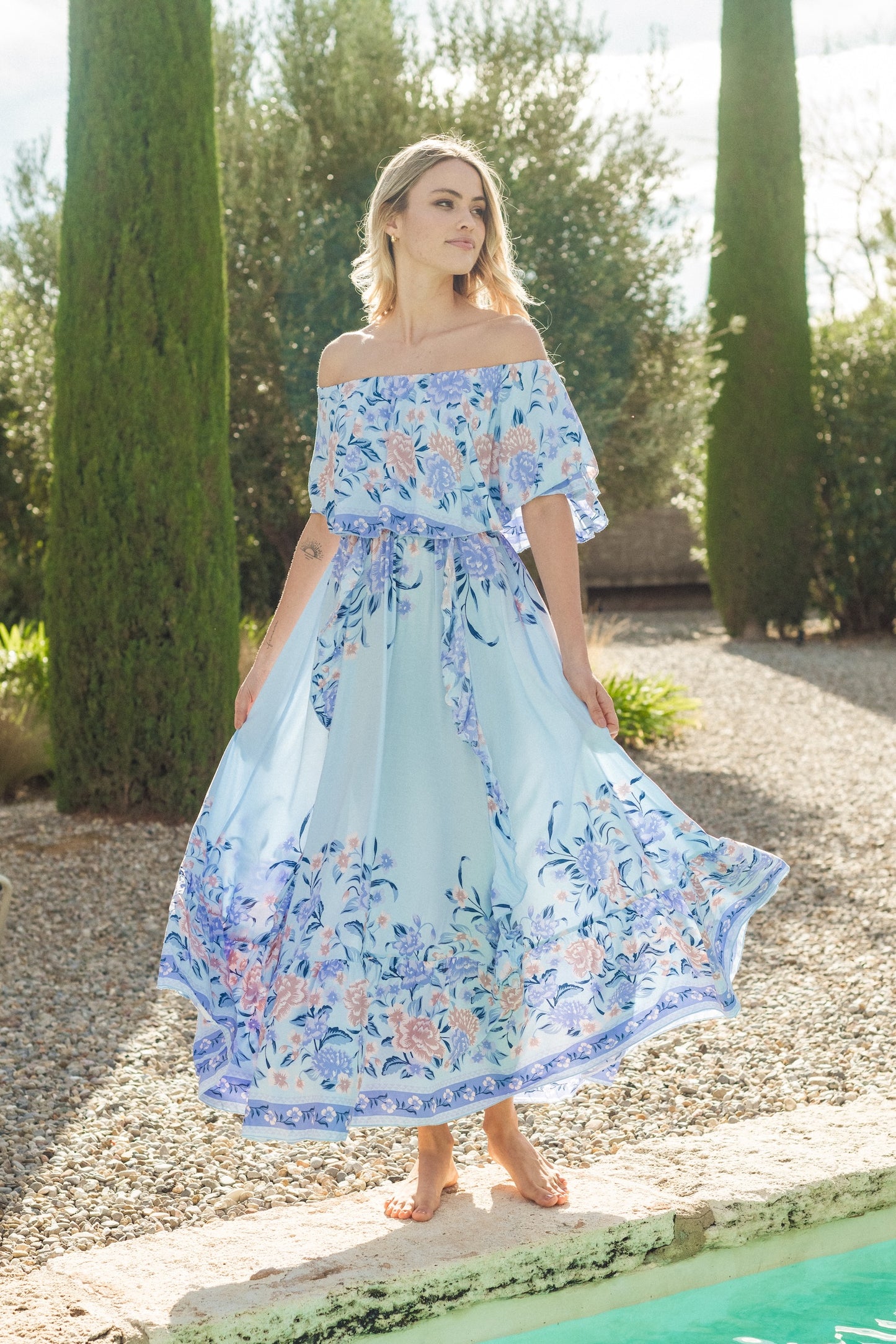 HEAVEN PRINT GEORGIE MAXI DRESS