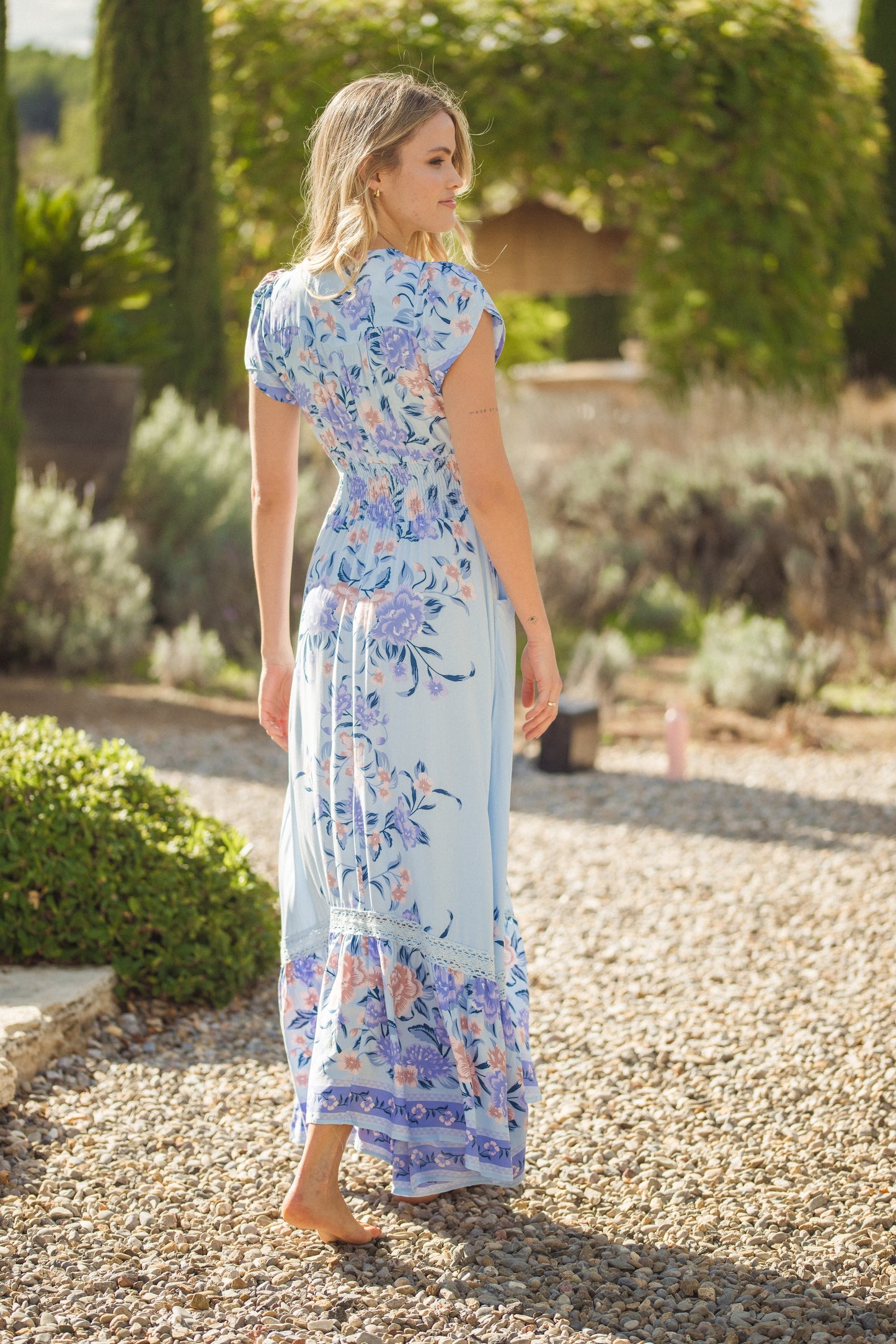 HEAVEN PRINT ROMI MAXI DRESS