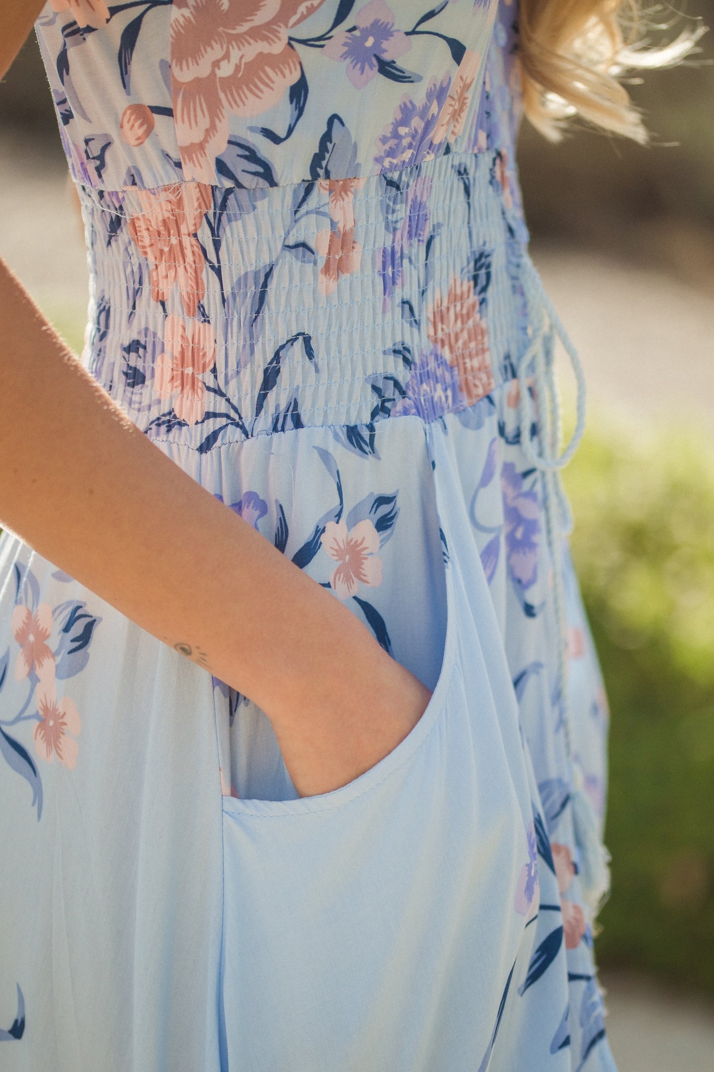 HEAVEN PRINT ROMI MAXI DRESS