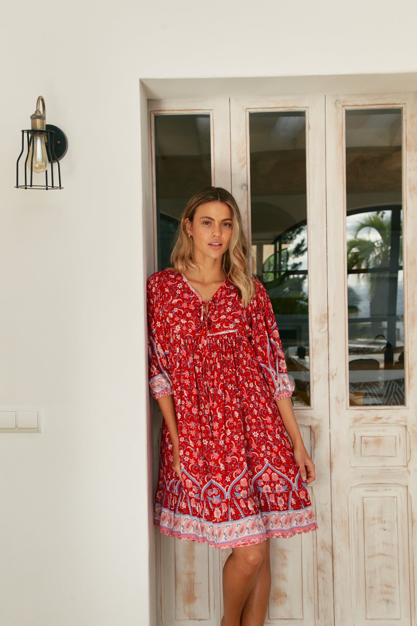 RUBY ROUGE PRINT FRENCH DRESS