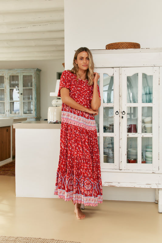 RUBY ROUGE PRINT OLLI MAXI