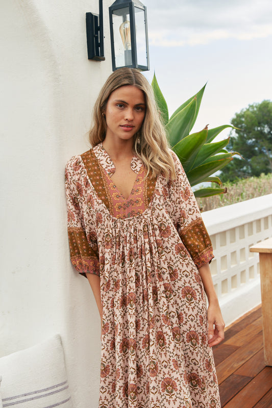 WILD GYPSY PRINT BOHEME MIDI