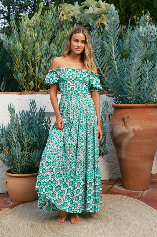 WATERMELON SUGAR PRINT CLAUDETTE MAXI DRESS