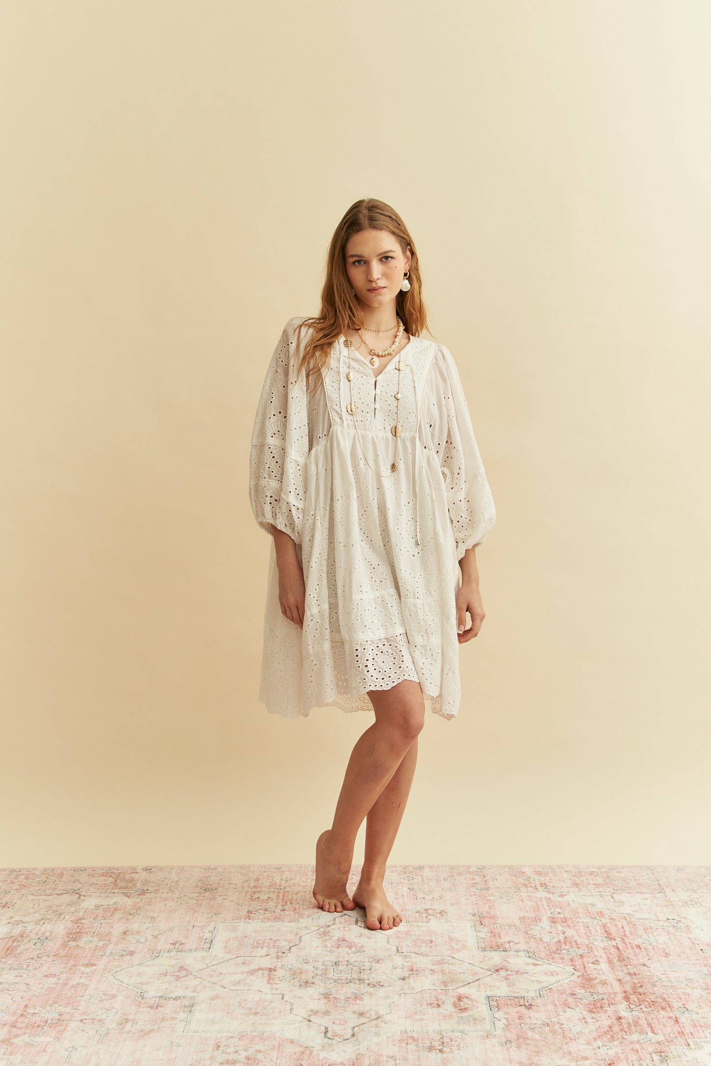 EMBROIDERED ADELA MIDI