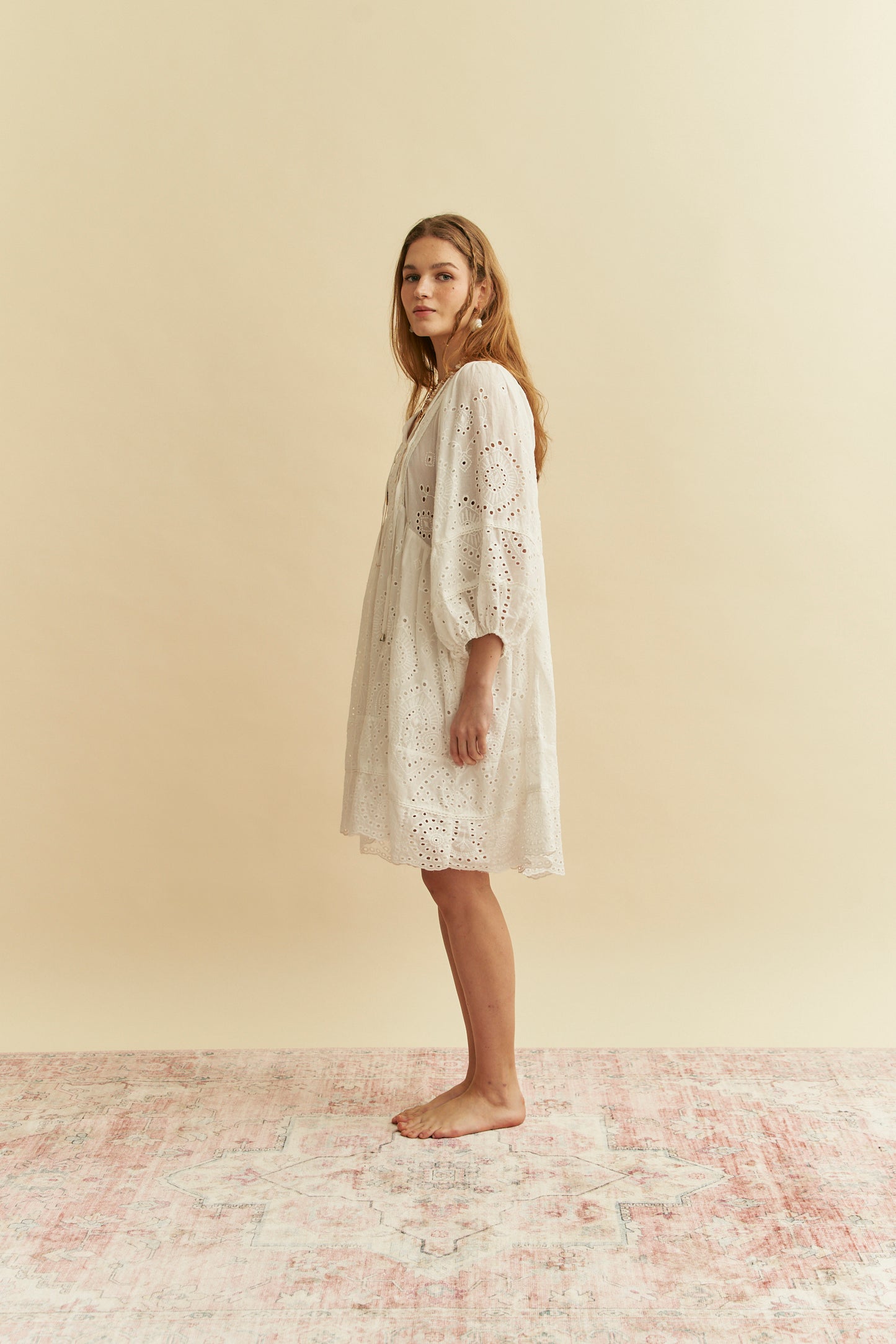 EMBROIDERED ADELA MIDI