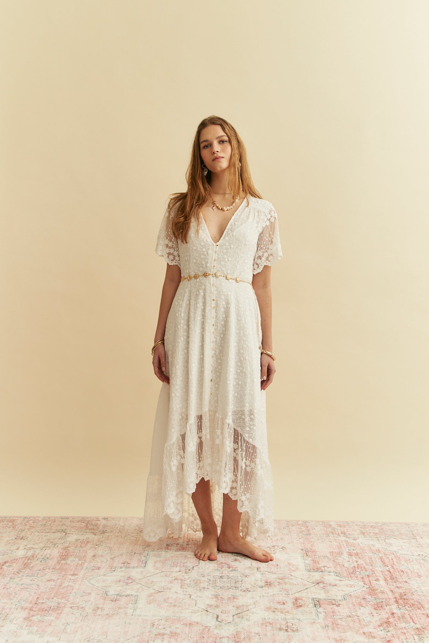 SNOW WHITE LACE ANGEL MAXI DRESS