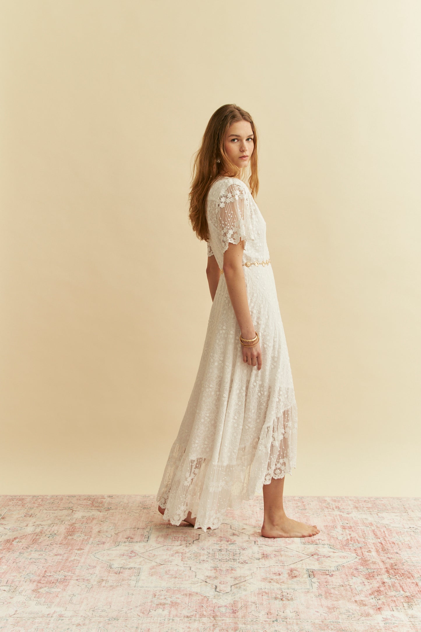 SNOW WHITE LACE ANGEL MAXI DRESS