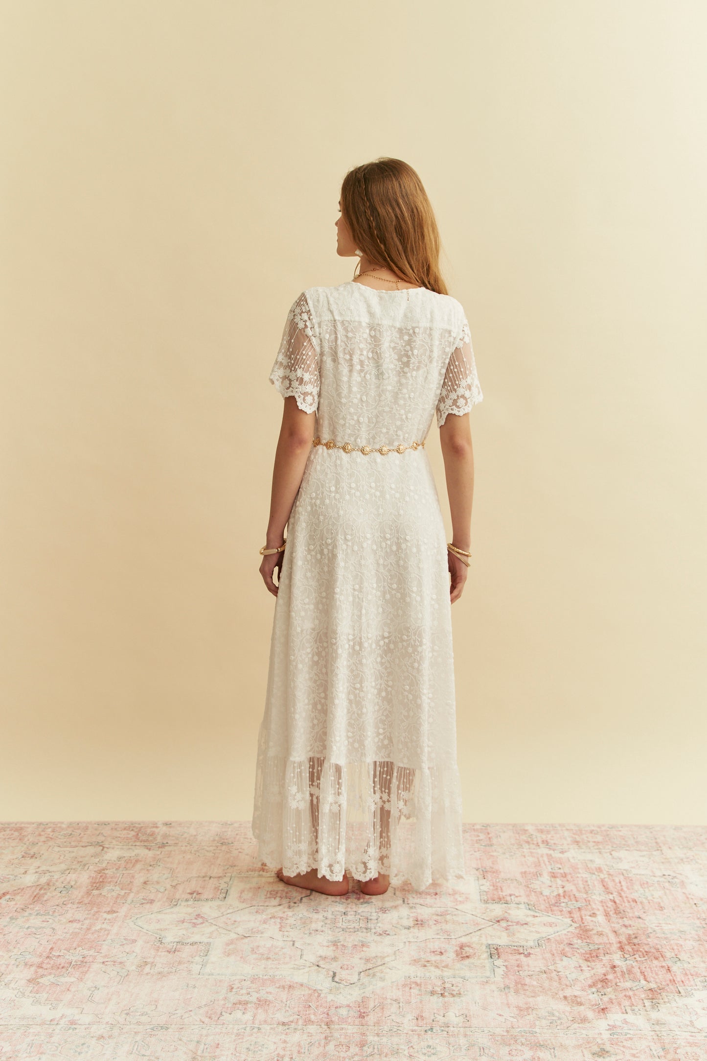 SNOW WHITE LACE ANGEL MAXI DRESS