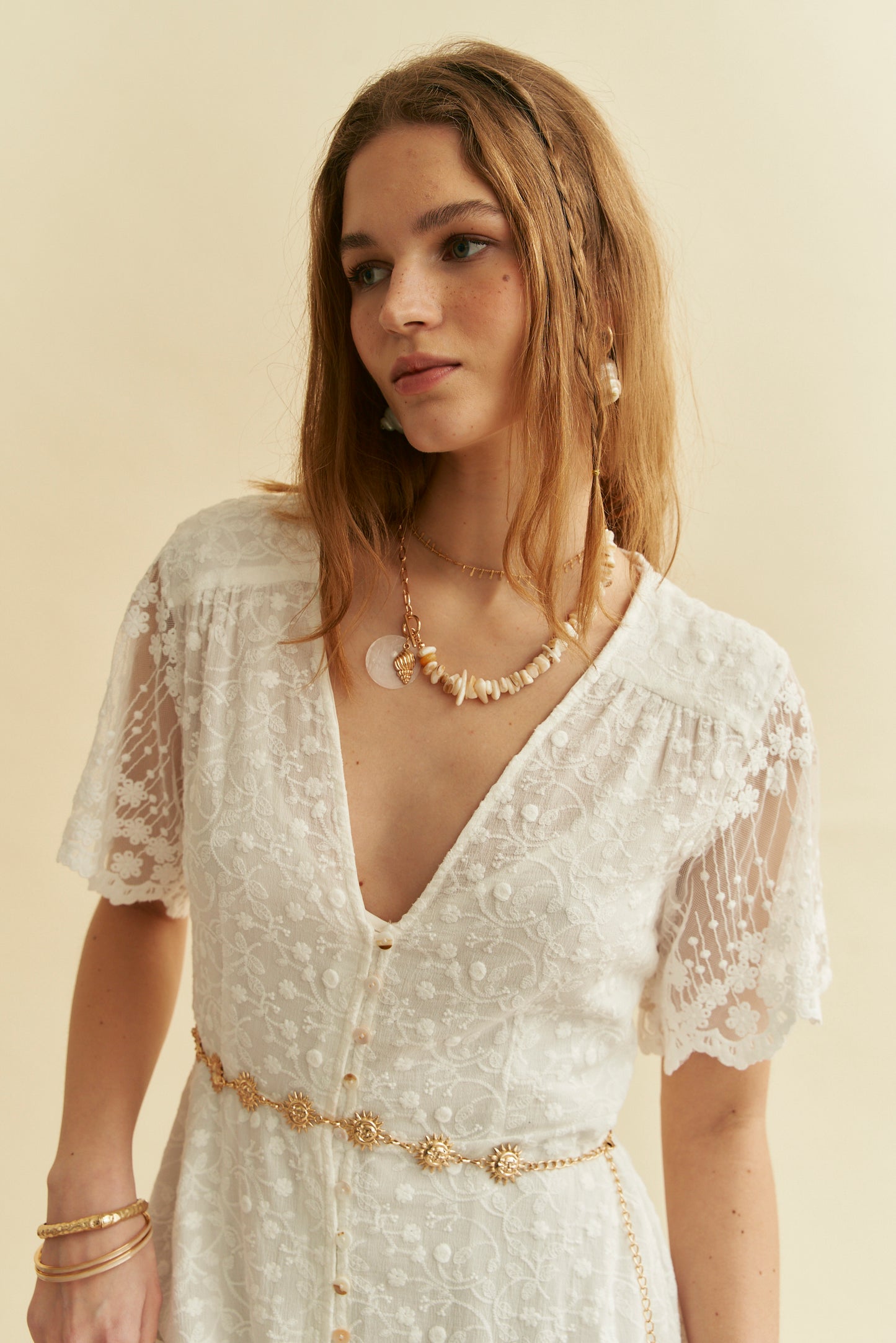 SNOW WHITE LACE ANGEL MAXI DRESS