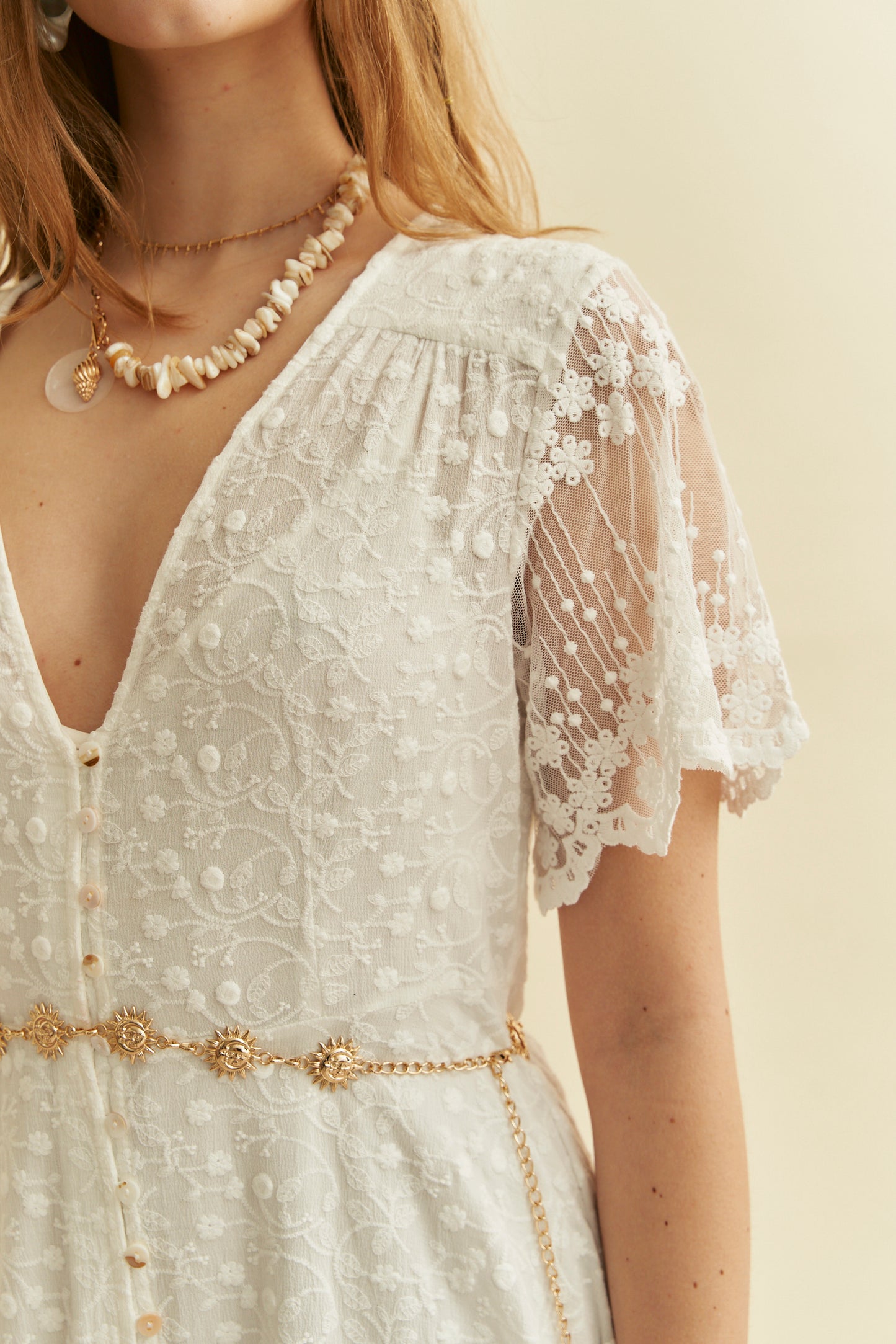 SNOW WHITE LACE ANGEL MAXI DRESS