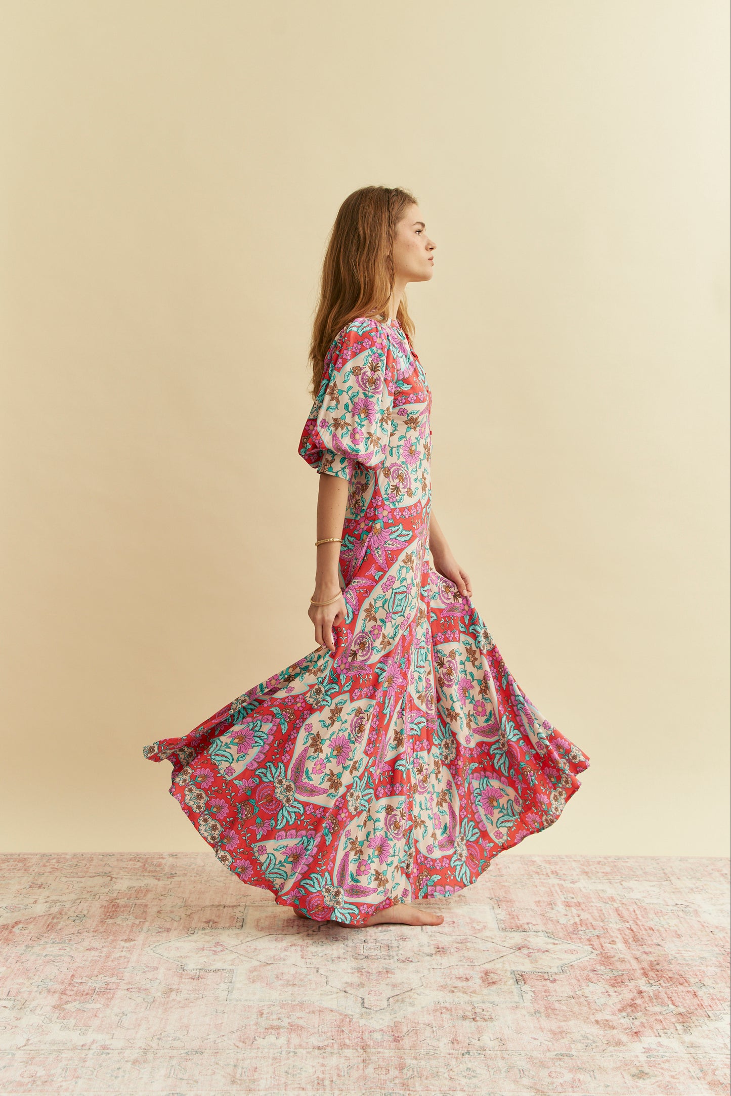 BAPTISTE PRINT DELMAR MAXI DRESS