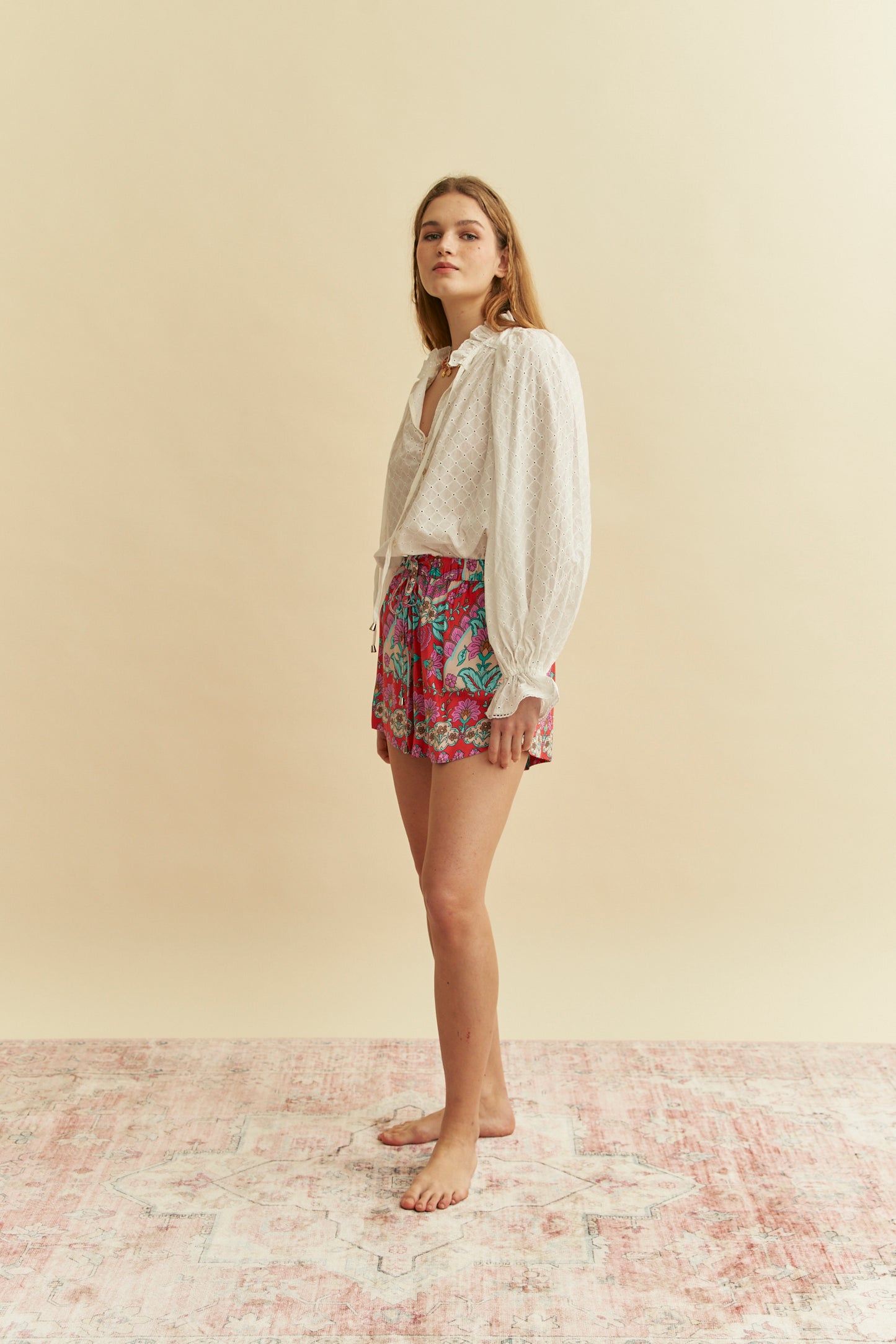 EMBROIDERED WHITE TATIANA BLOUSE