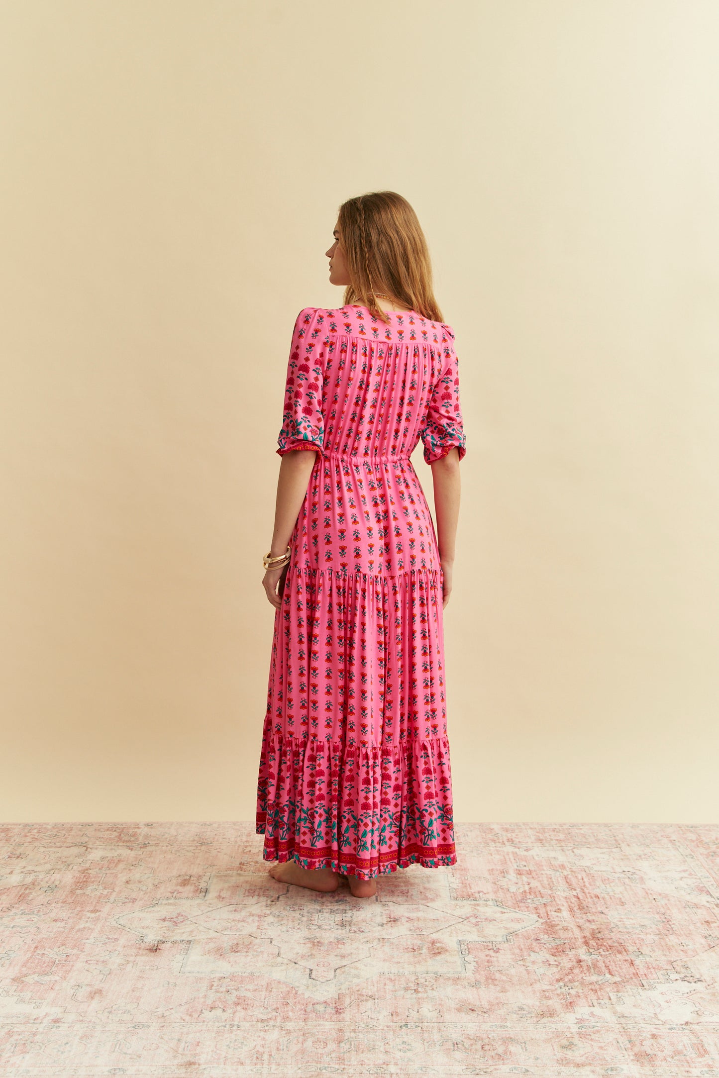 RASPBERRY ROMANCE PRINT TESSA MAXI