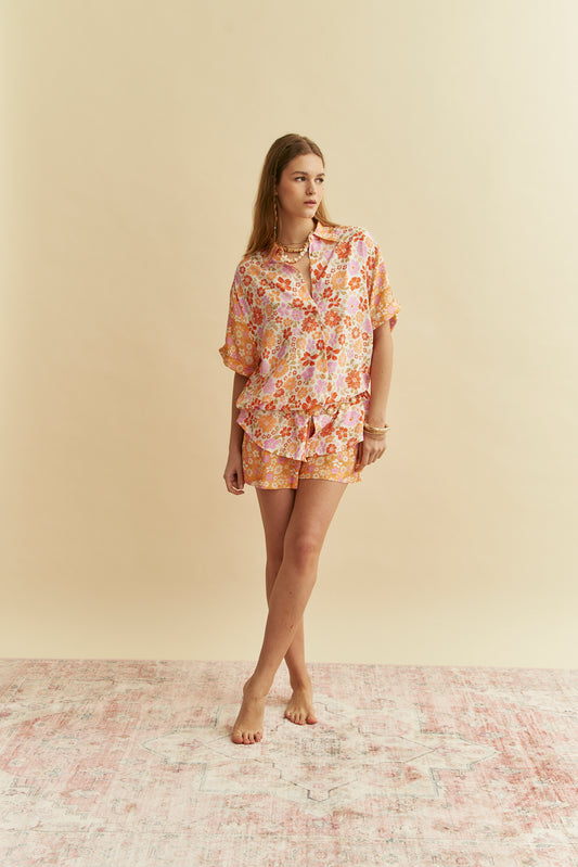 CRYSTAL PRINT PAIGE SHIRT