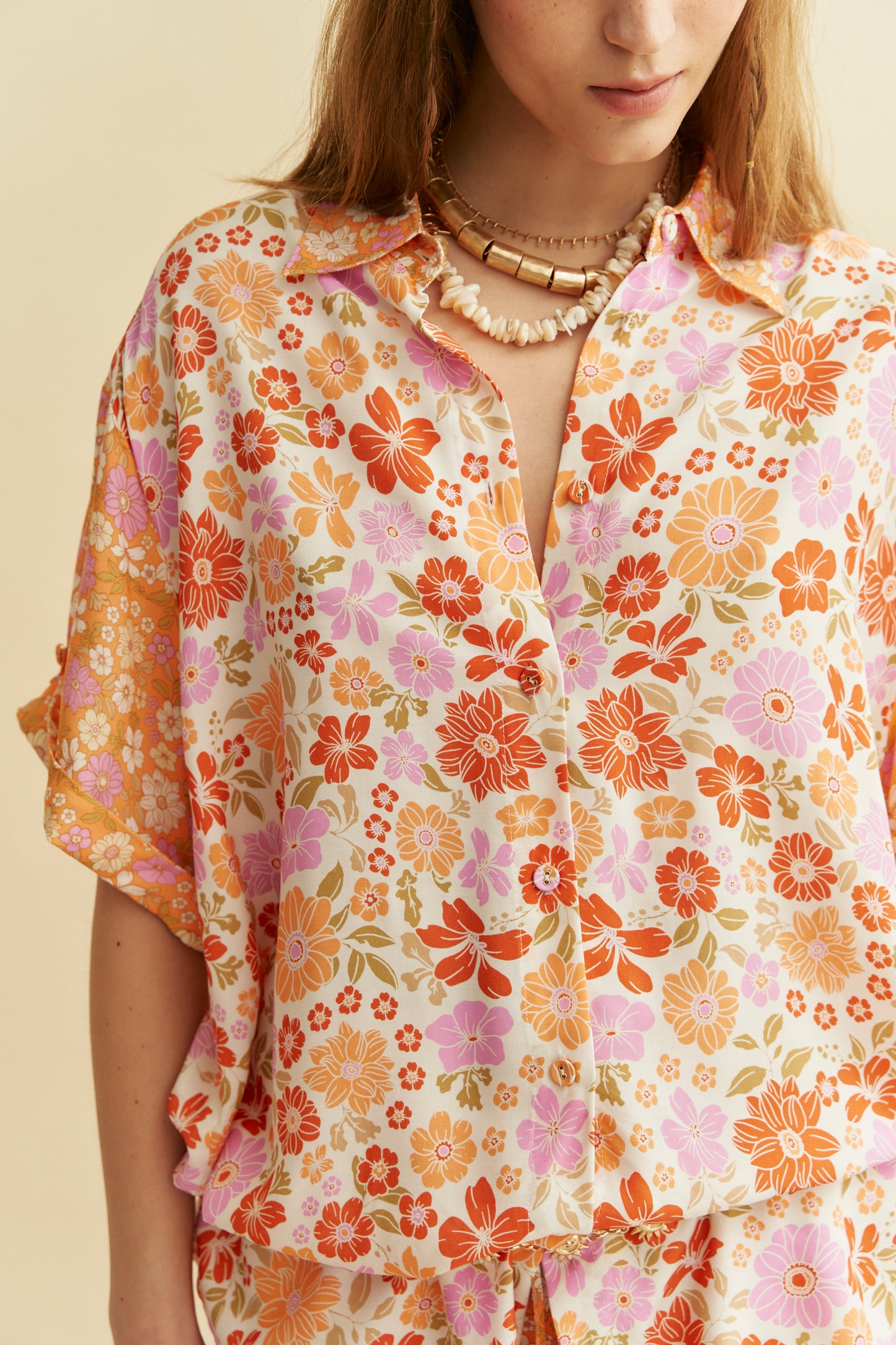 CRYSTAL PRINT PAIGE SHIRT
