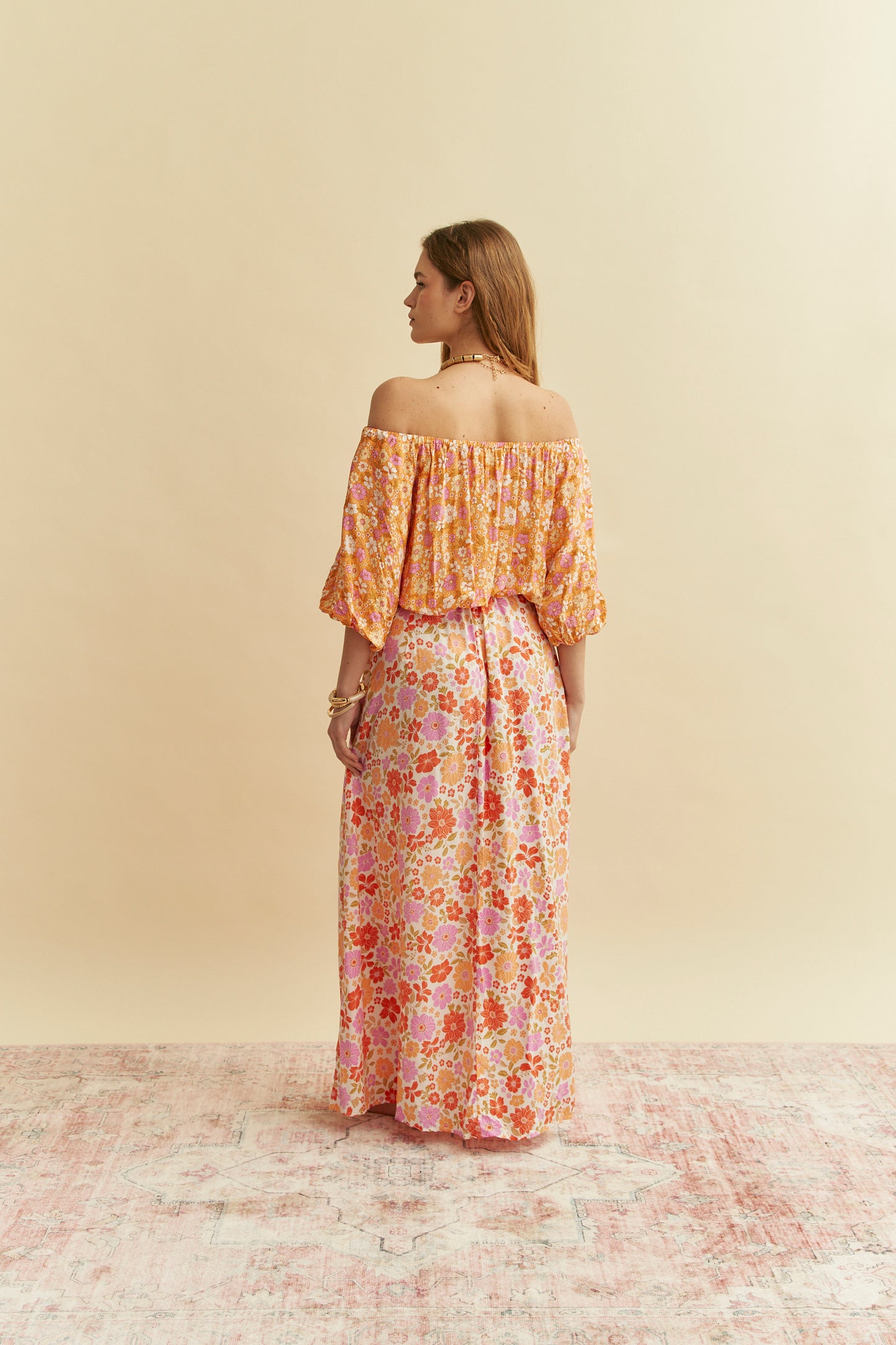 CRYSTAL PRINT HALLIE MAXI DRESS