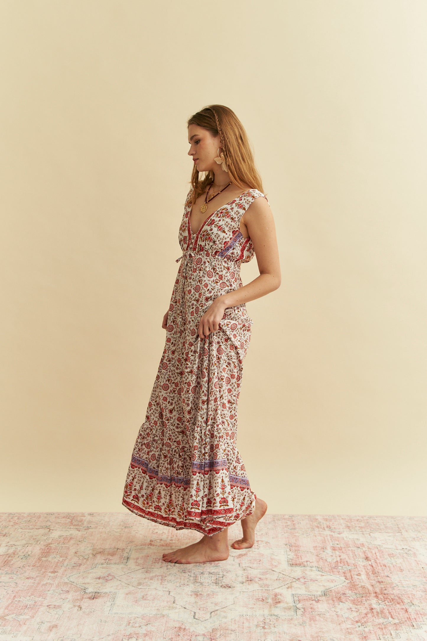 LOVE LETTERS PRINT ESMIE MAXI DRESS