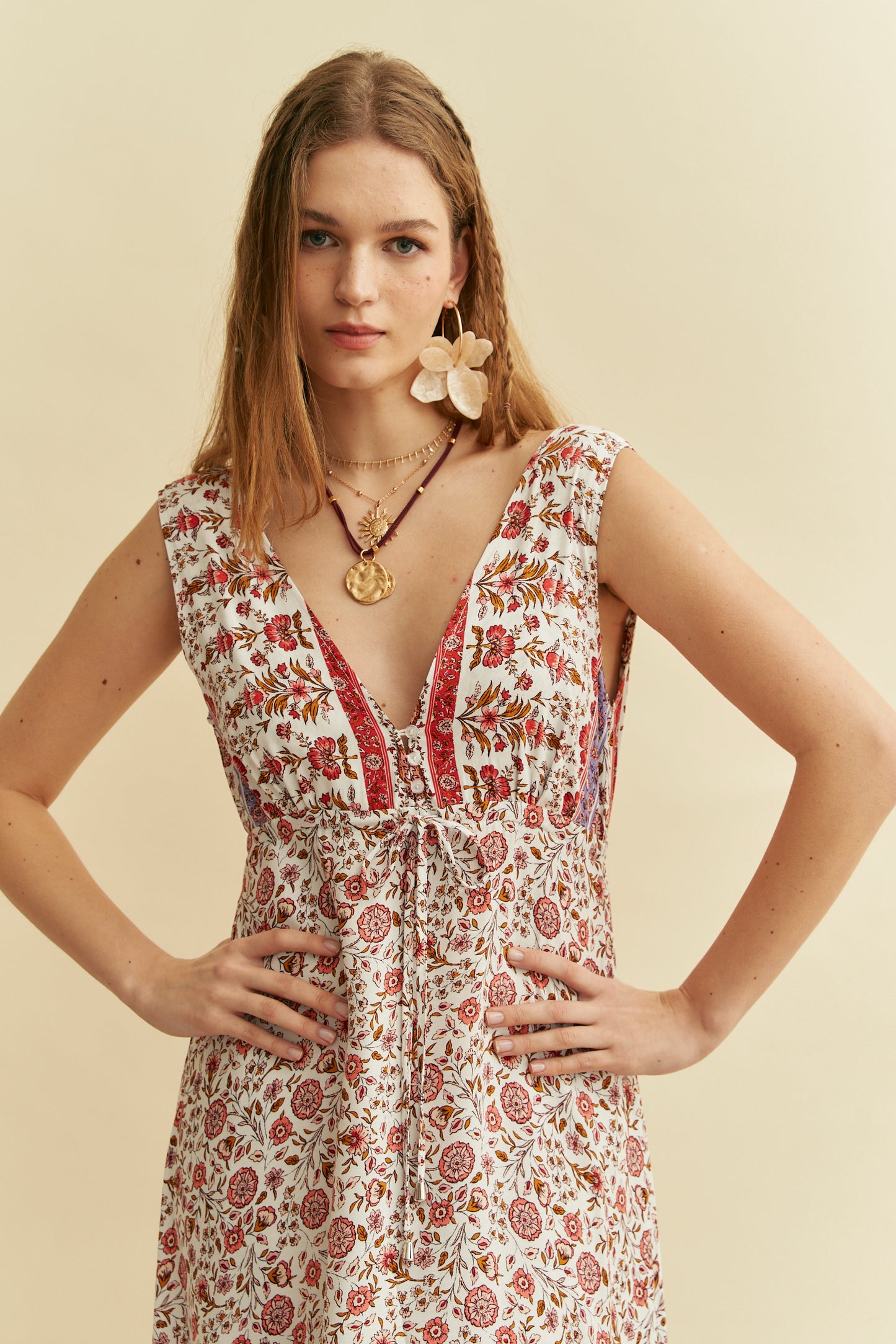 LOVE LETTERS PRINT ESMIE MAXI DRESS