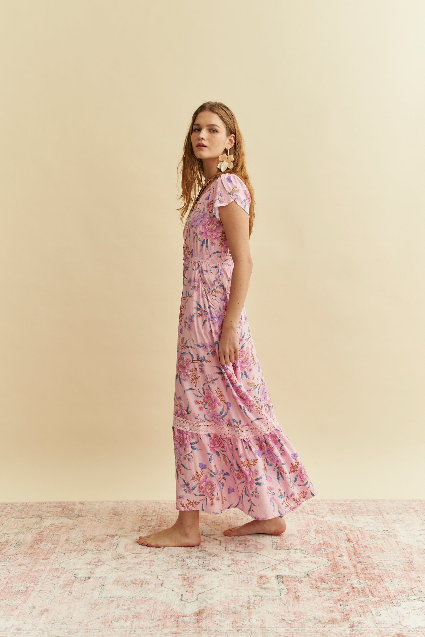 ENCHANTED BLOOMS PRINT CARMEN MAXI