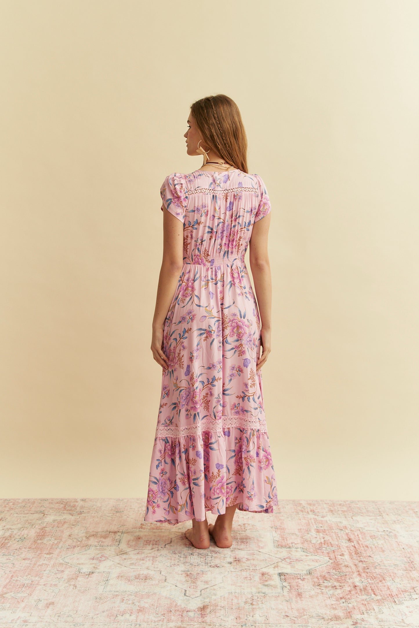 ENCHANTED BLOOMS PRINT CARMEN MAXI