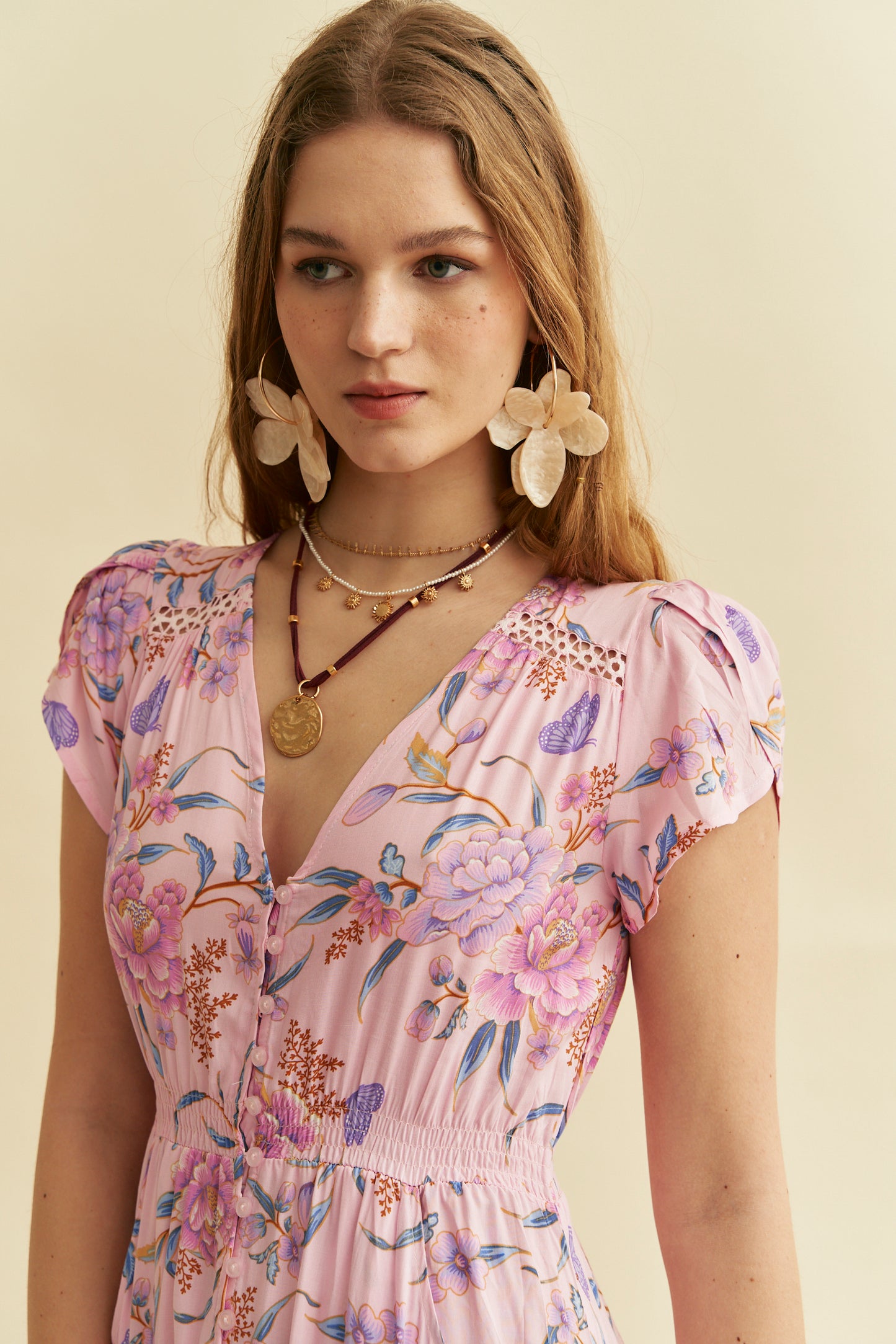 ENCHANTED BLOOMS PRINT CARMEN MAXI