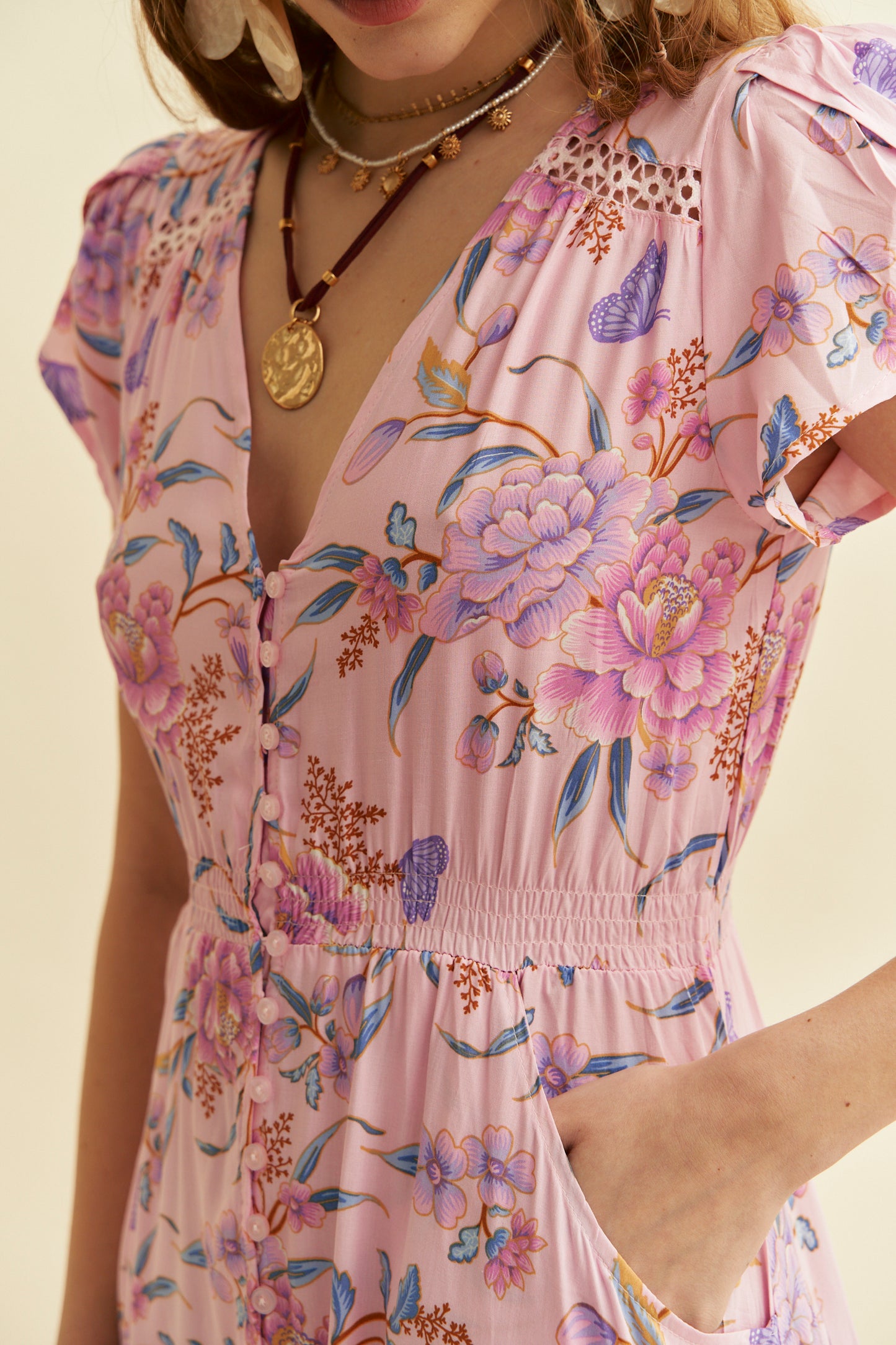 ENCHANTED BLOOMS PRINT CARMEN MAXI