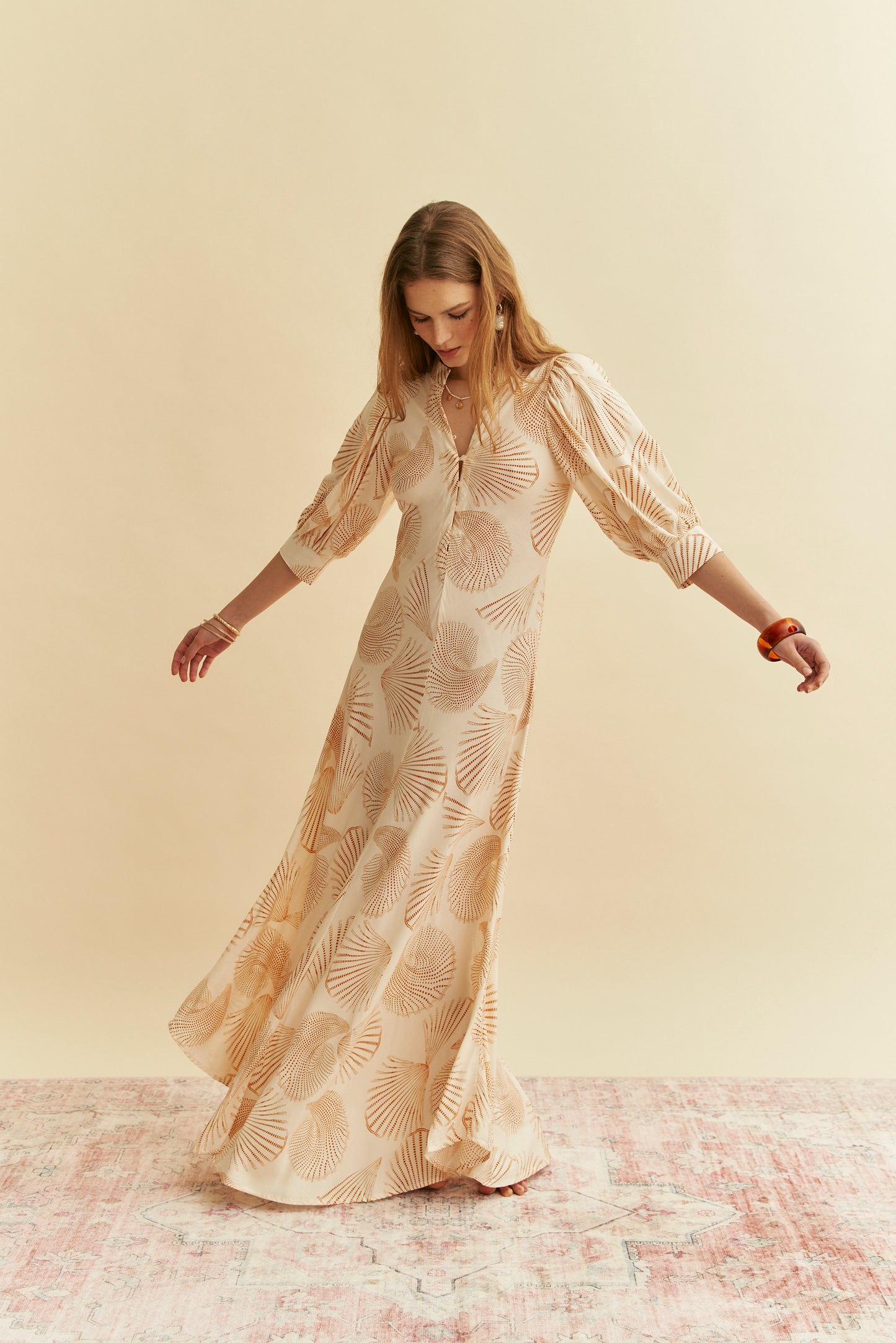 MOA MOANNA PRINT DELMAR MAXI DRESS