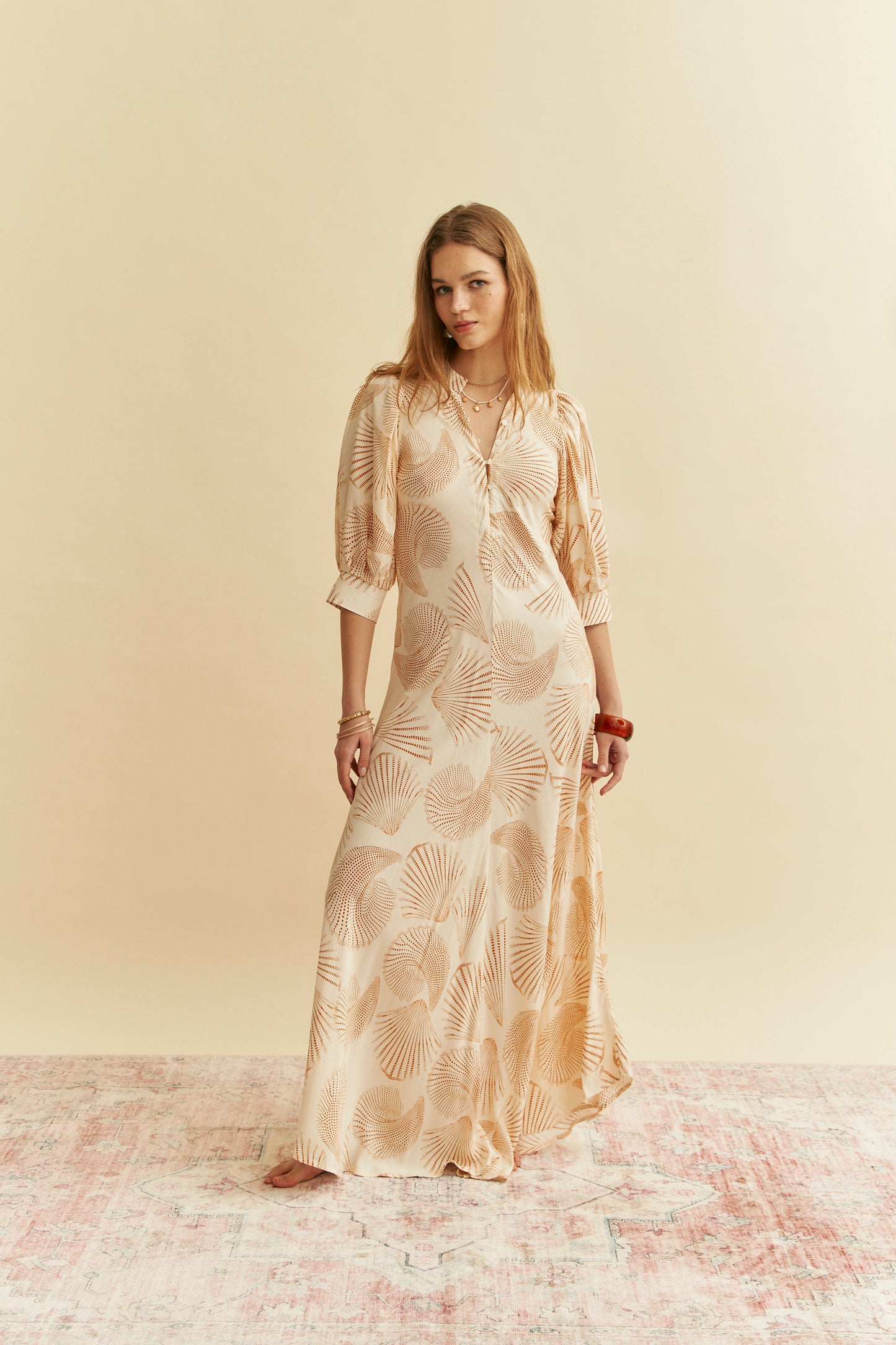 MOA MOANNA PRINT DELMAR MAXI DRESS