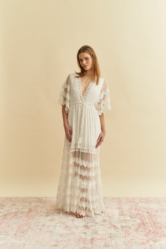 BUNGALOW WHITE MAXI DRESS