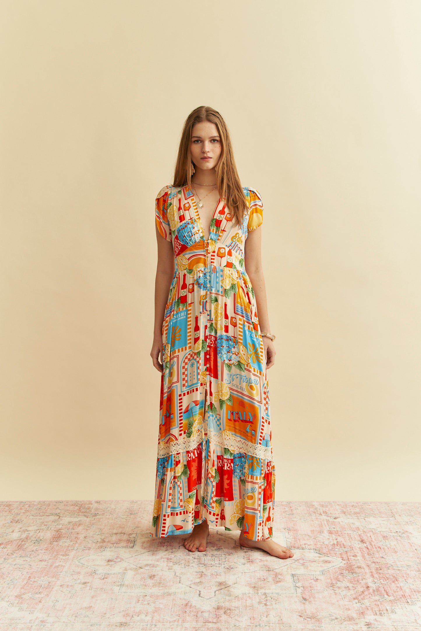 SUN LOUNGER PRINT TABITHA MAXI DRESS