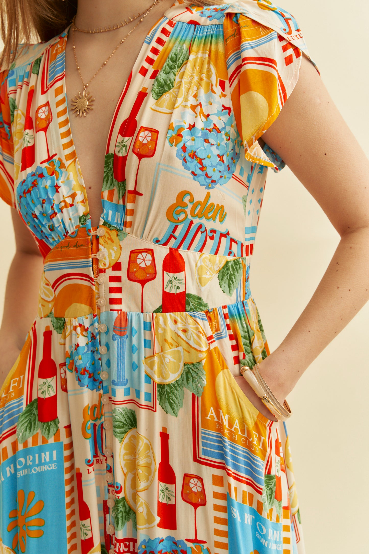 SUN LOUNGER PRINT TABITHA MAXI DRESS