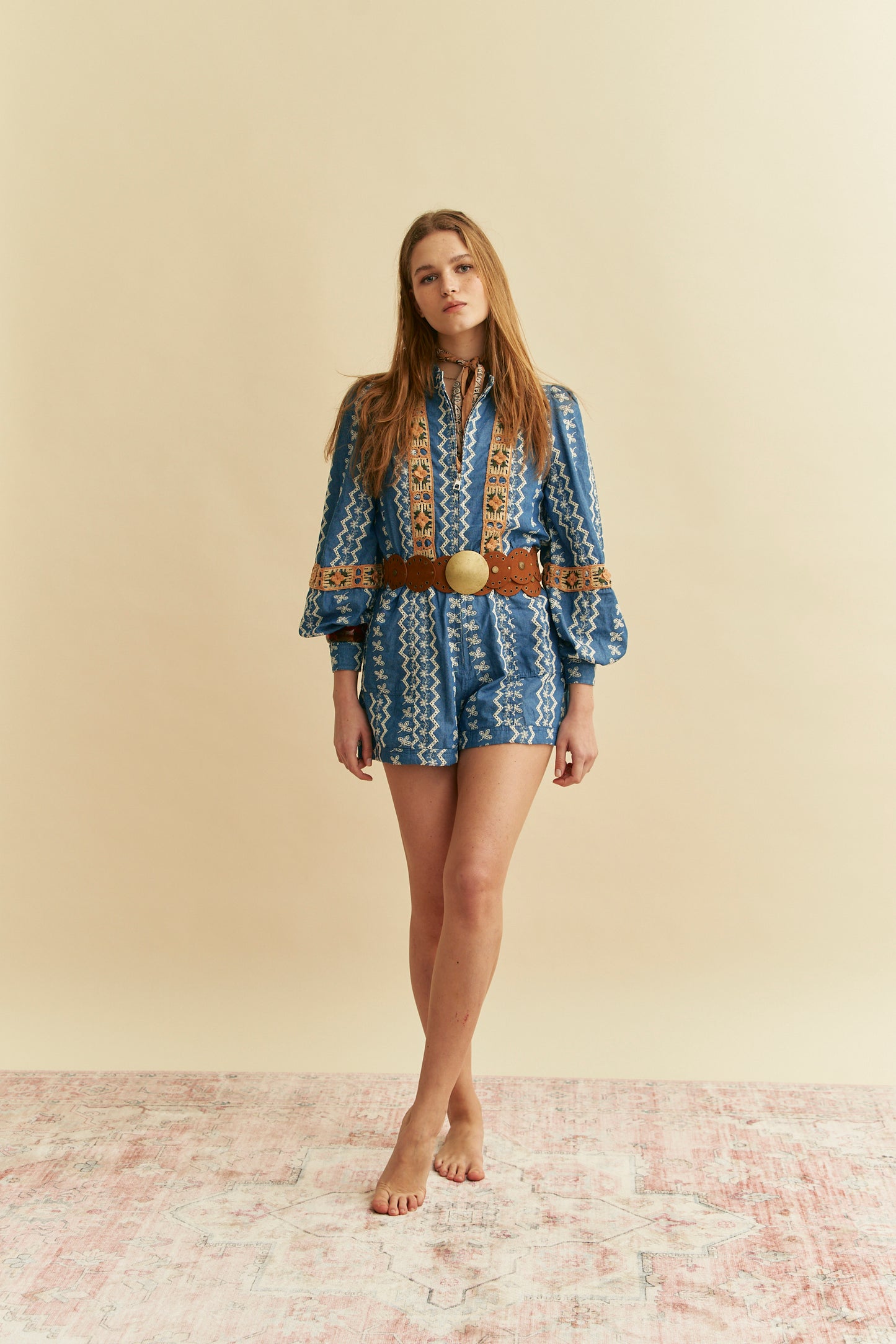 BOHEMIAN BLUES SAPPHIRE PLAYSUIT