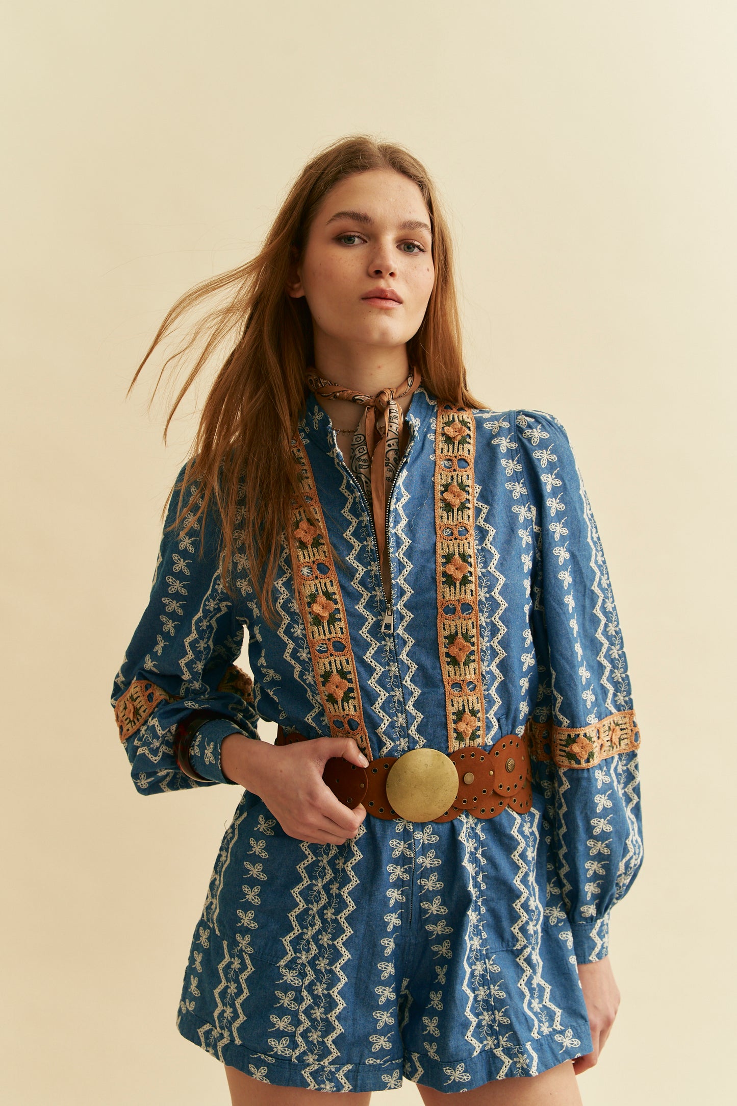 BOHEMIAN BLUES SAPPHIRE PLAYSUIT