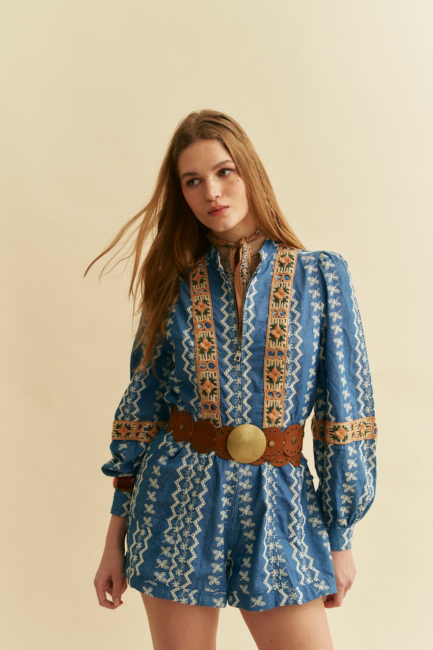 BOHEMIAN BLUES SAPPHIRE PLAYSUIT