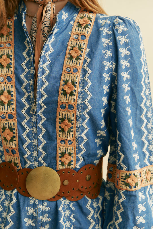 BOHEMIAN BLUES SAPPHIRE PLAYSUIT