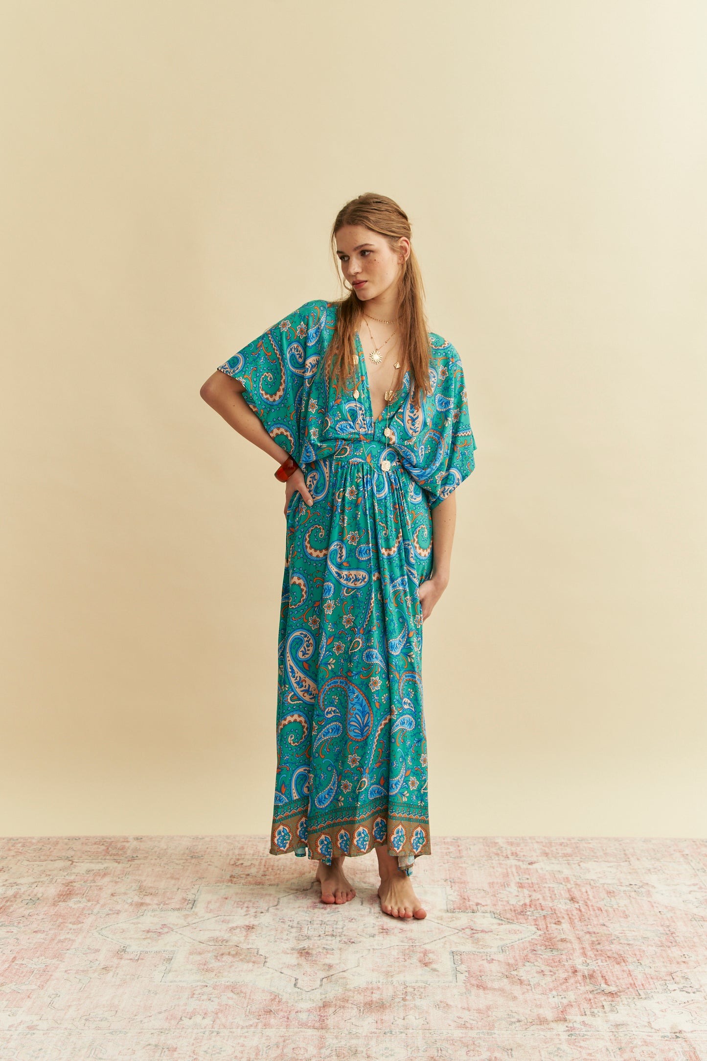 RUMOURS PRINT FIELDS MAXI DRESS
