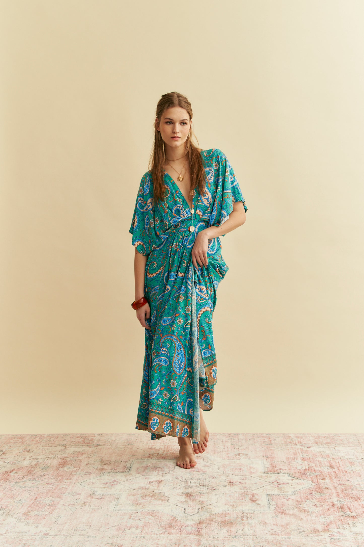 RUMOURS PRINT FIELDS MAXI DRESS