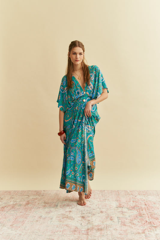 RUMOURS PRINT FIELDS MAXI DRESS