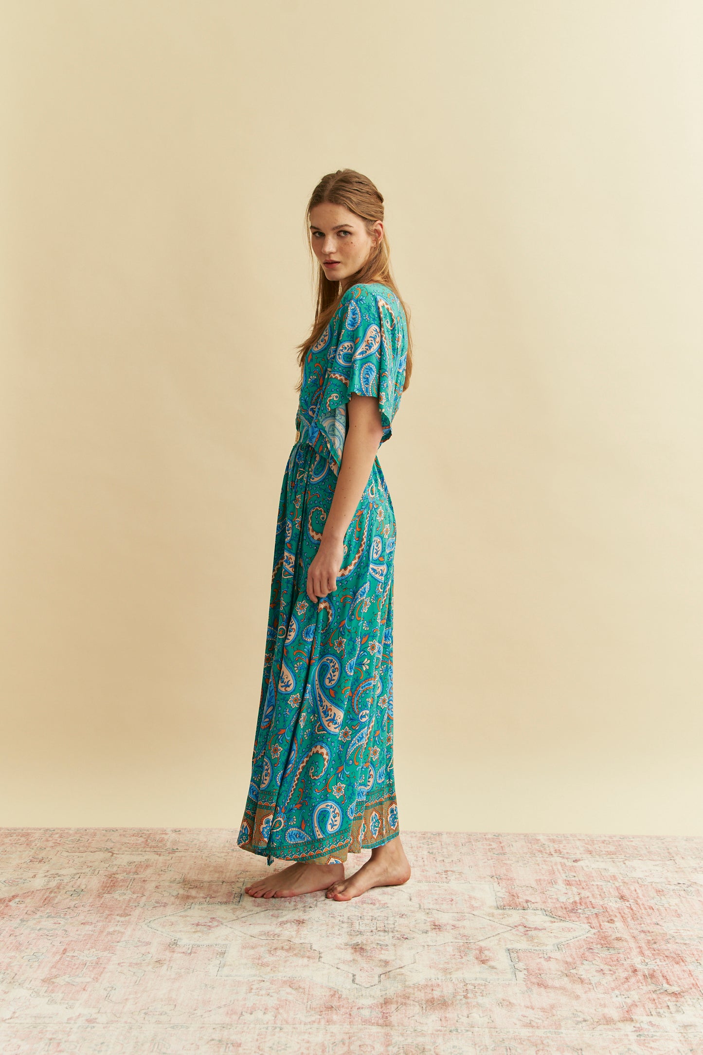 RUMOURS PRINT FIELDS MAXI DRESS