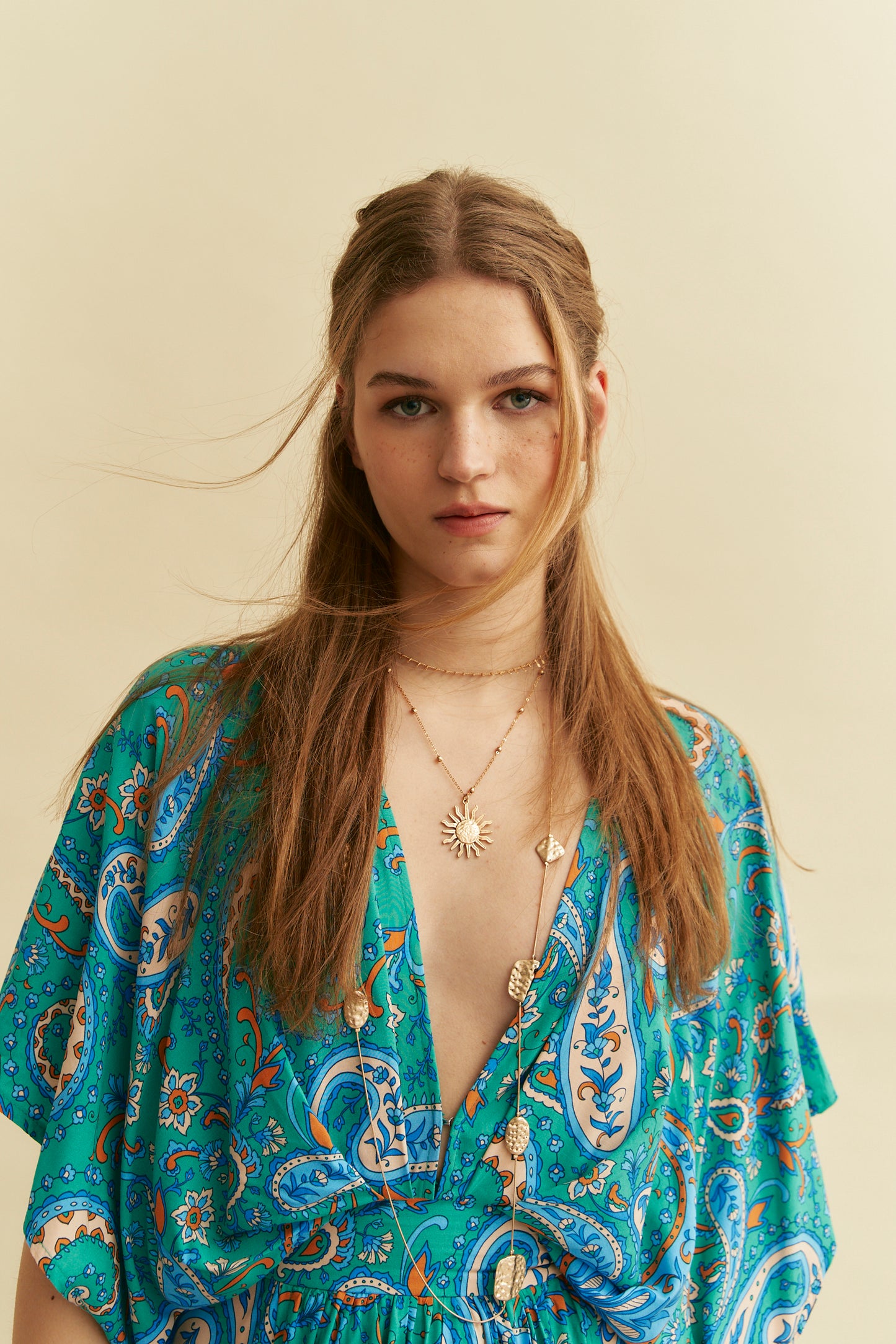 RUMOURS PRINT FIELDS MAXI DRESS