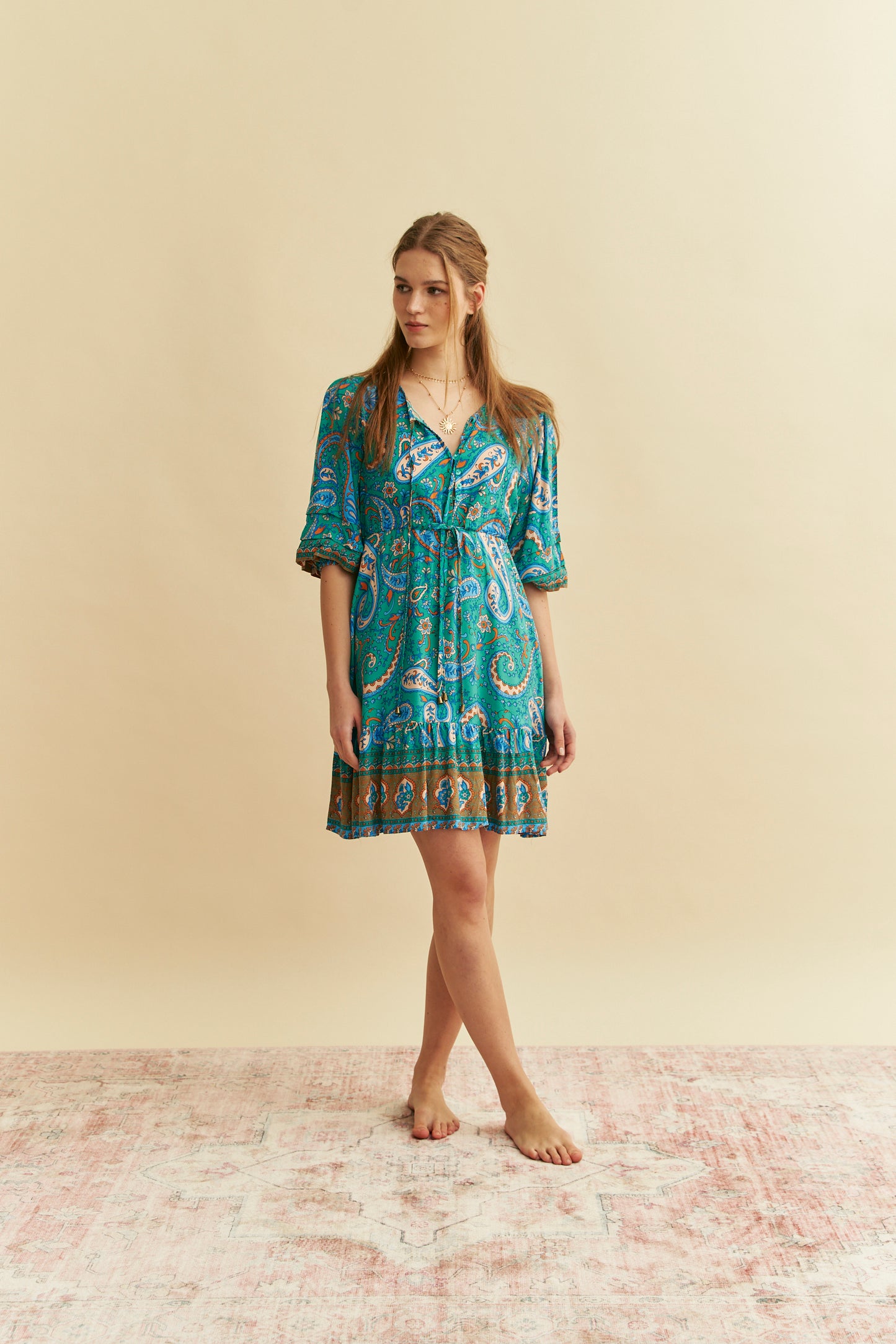 RUMOURS PRINT FAITH MINI DRESS