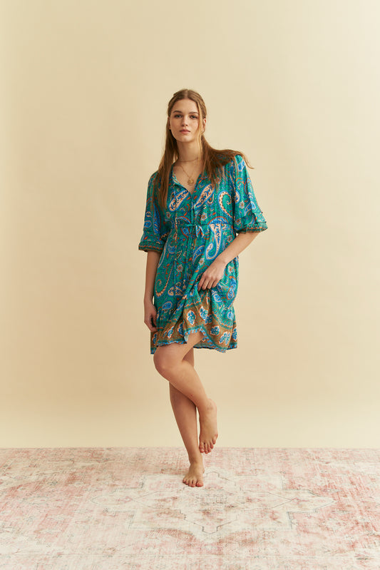RUMOURS PRINT FAITH MINI DRESS