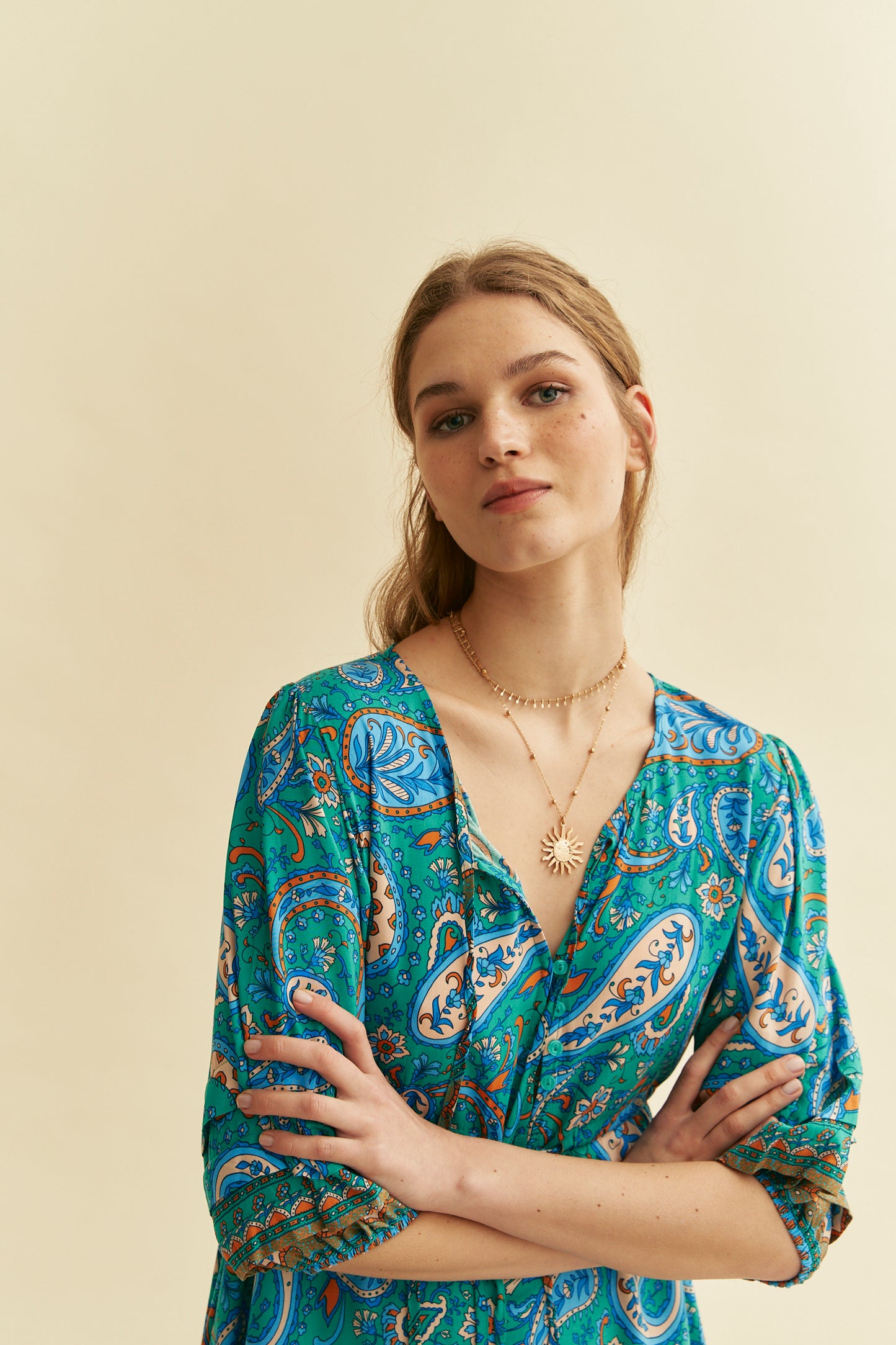 RUMOURS PRINT FAITH MINI DRESS