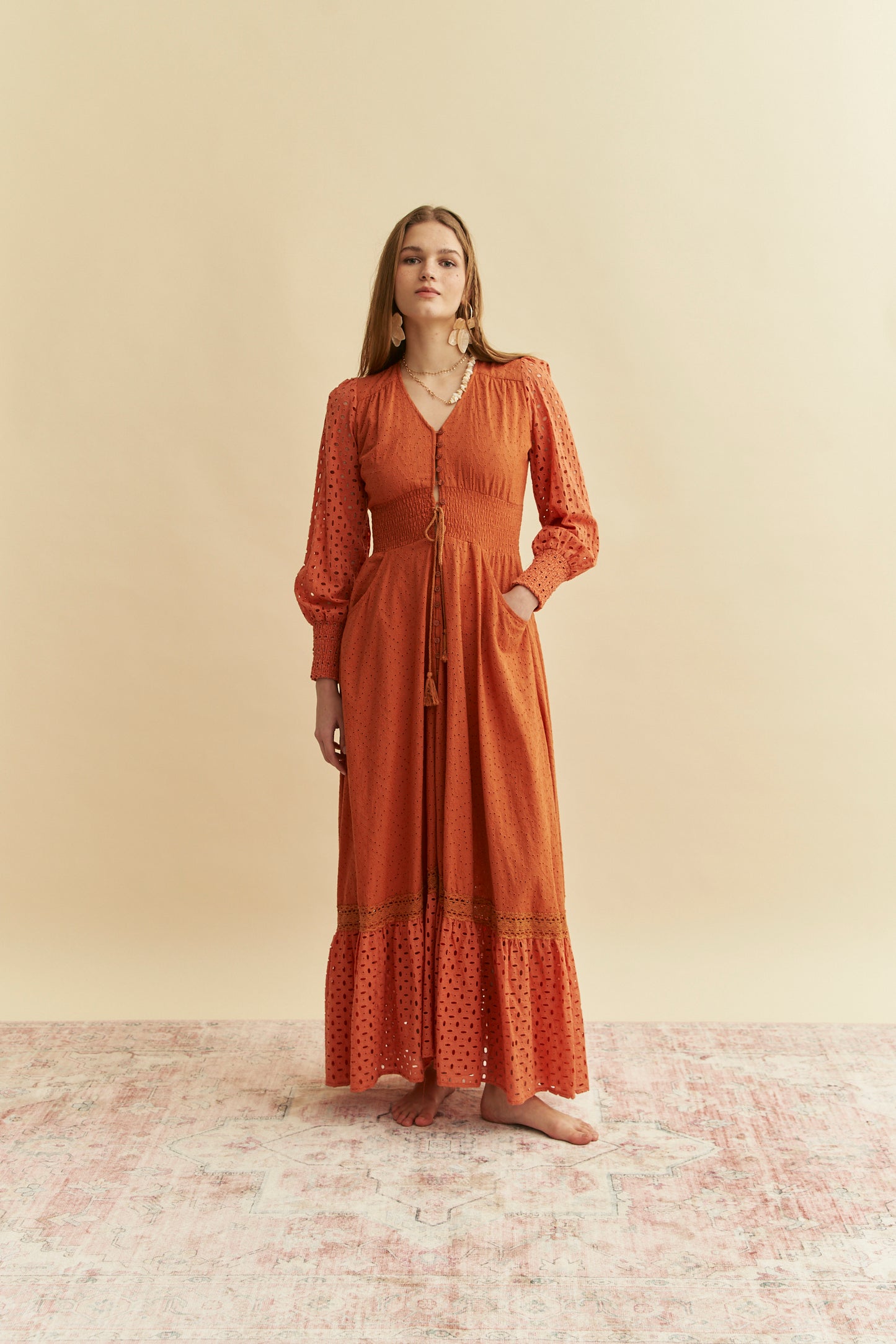 TANGERINE GLOW SABRINA MAXI