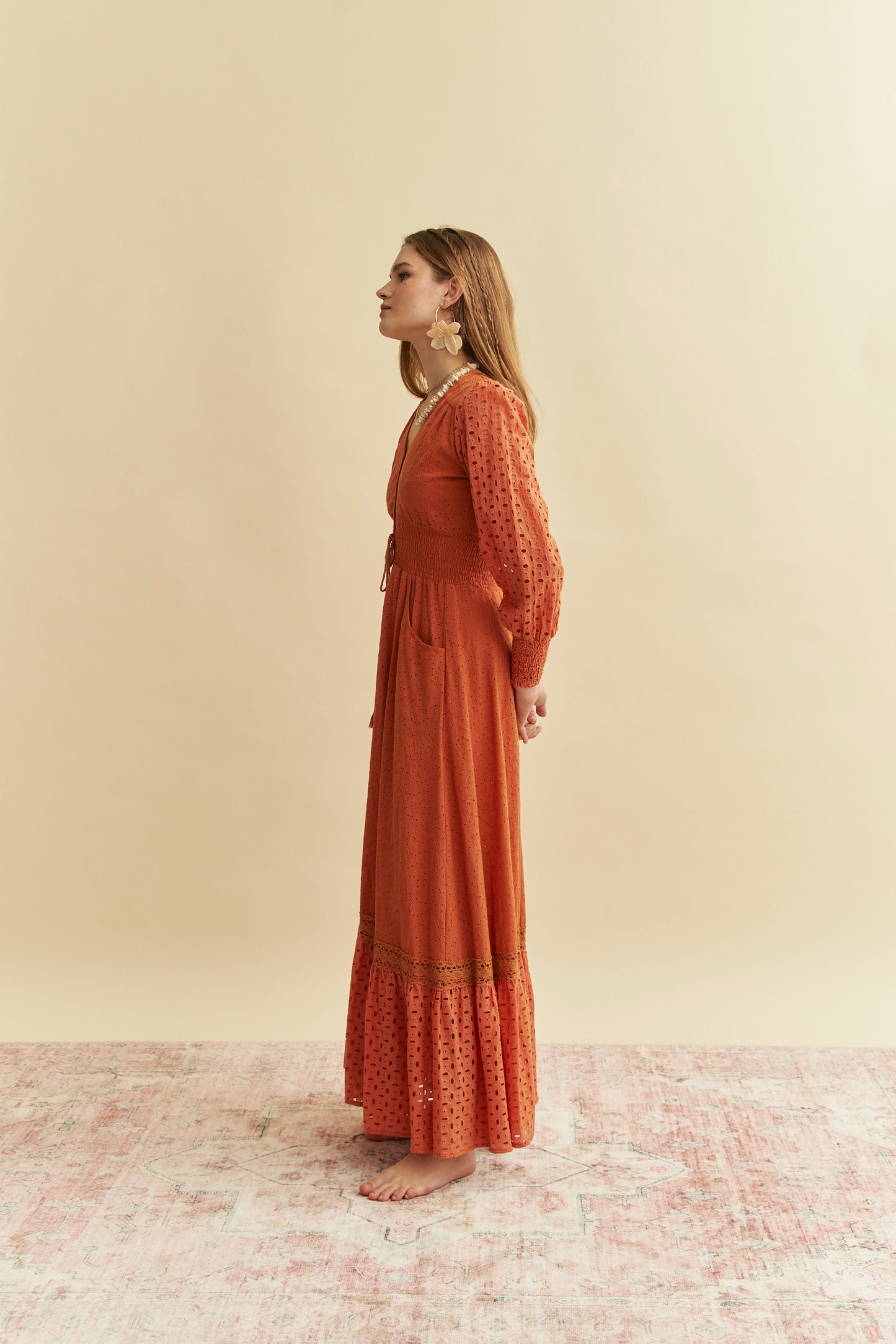 TANGERINE GLOW SABRINA MAXI