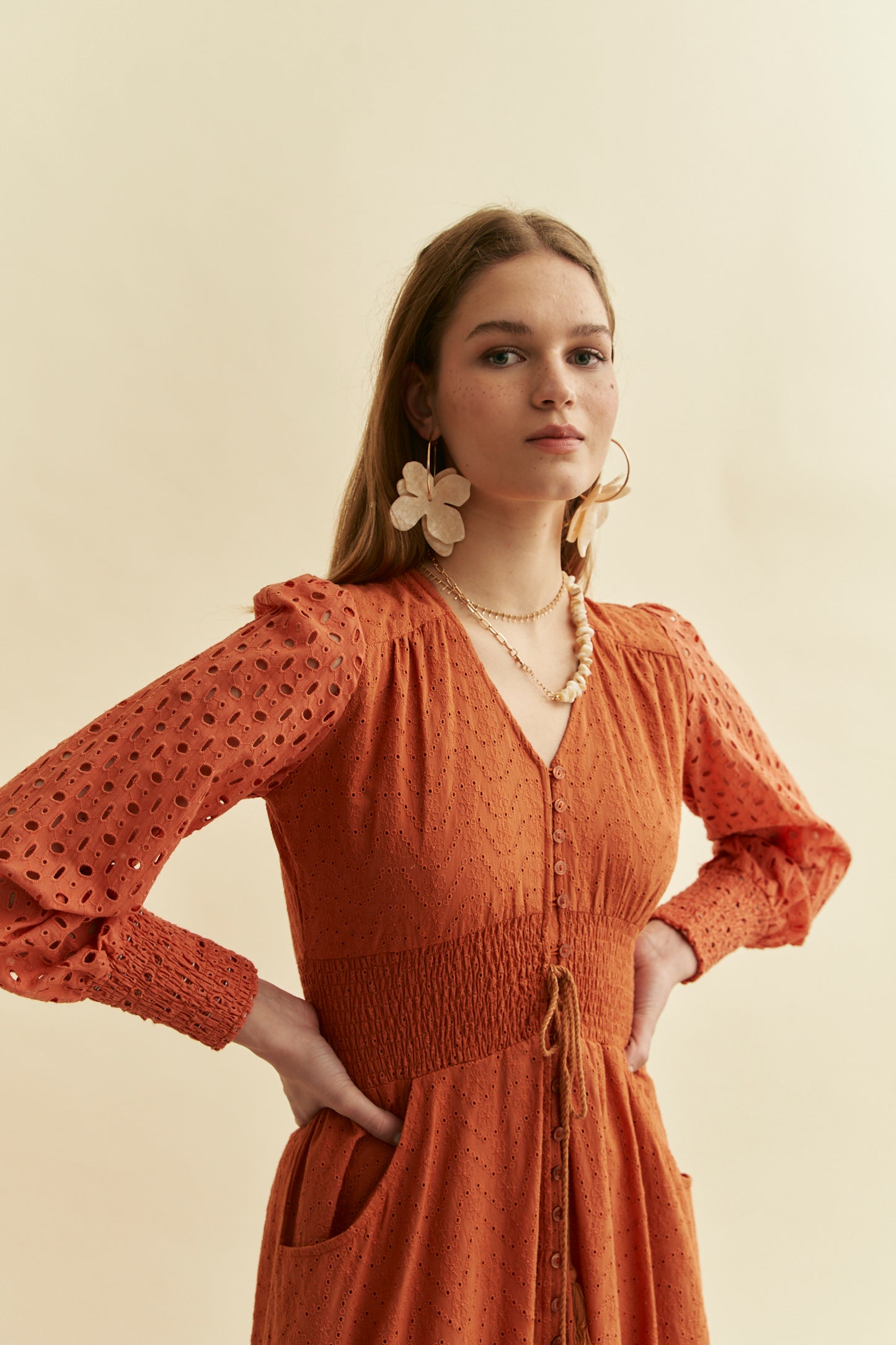 TANGERINE GLOW SABRINA MAXI