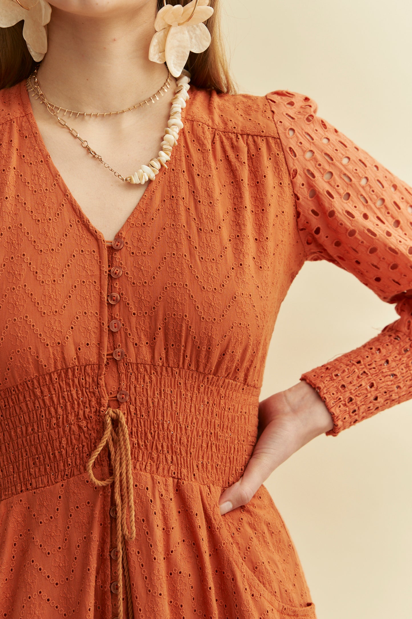TANGERINE GLOW SABRINA MAXI