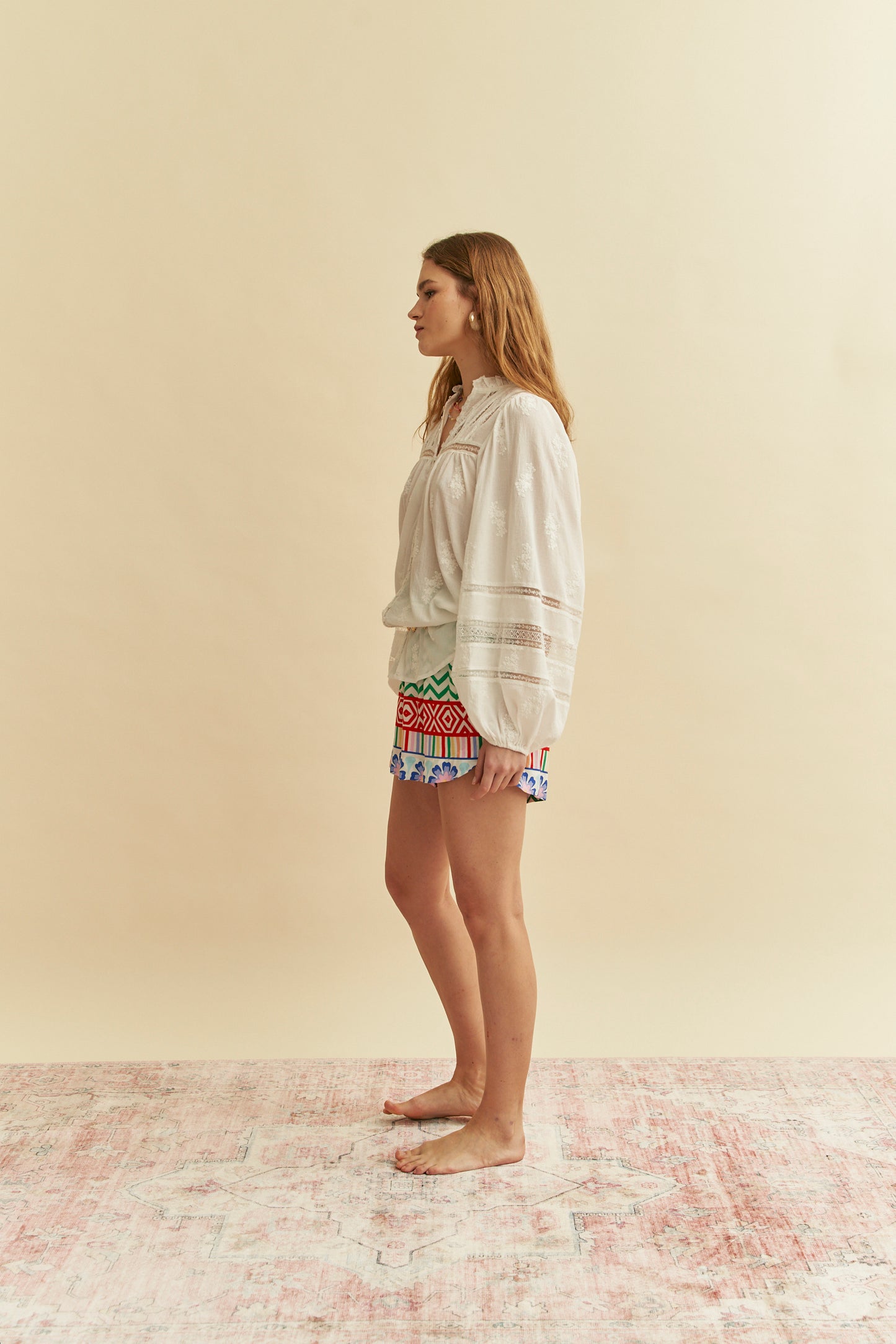 EMBROIDERED WHITE CLARA BLOUSE